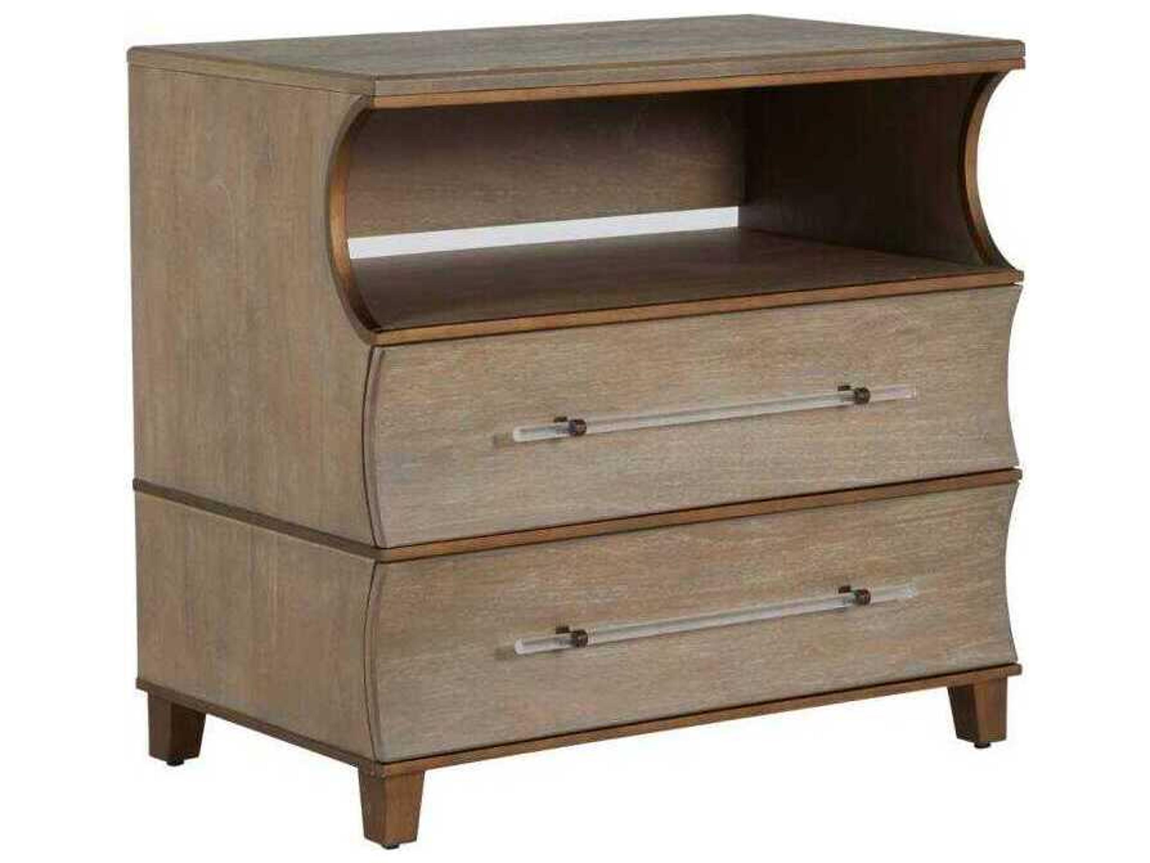 Gabby Evonne 2-Drawers Mindi Wood Nightstand