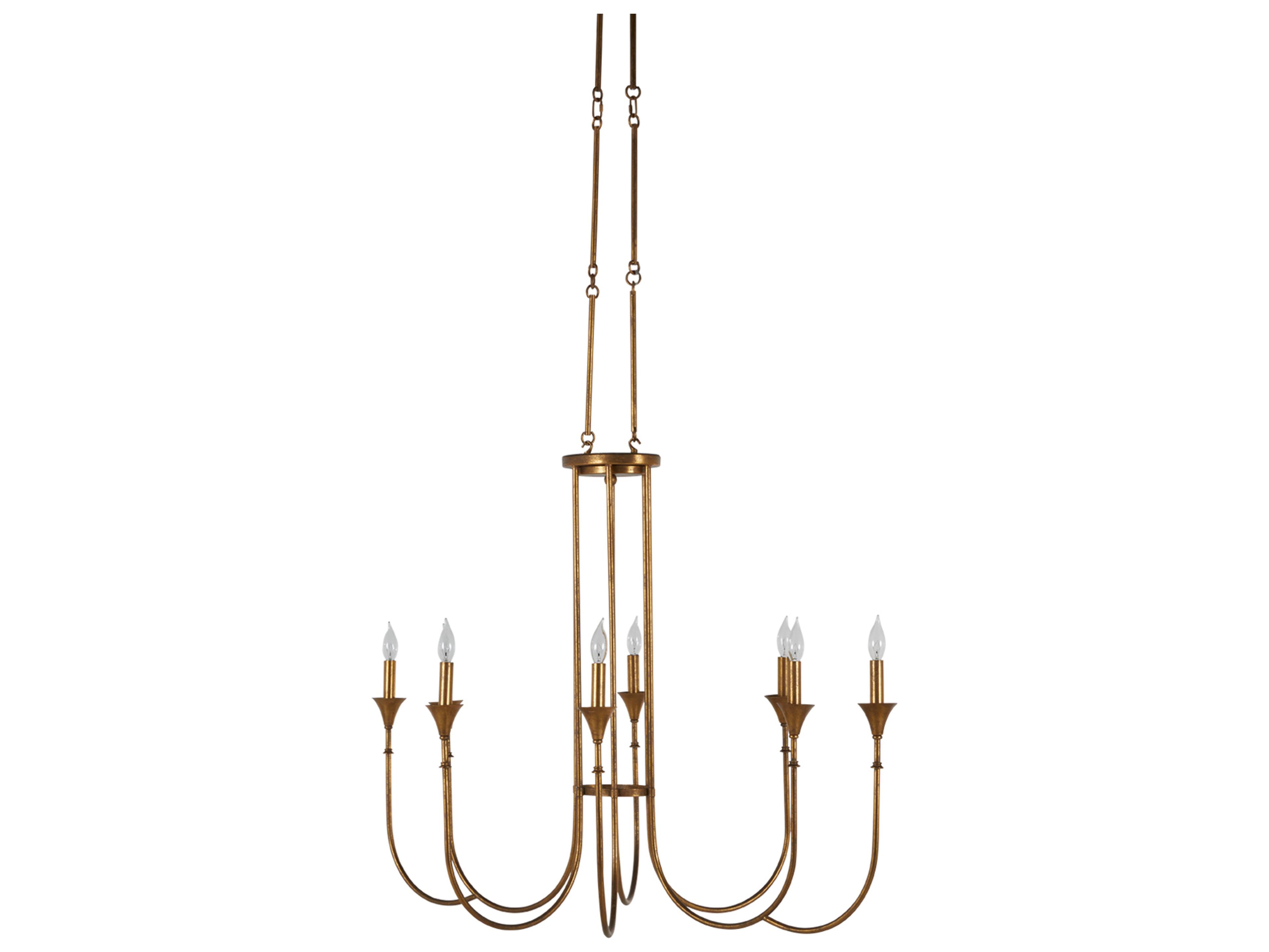 Gabby Kathleen 8-Light Gilded Gold Candelabra Chandelier