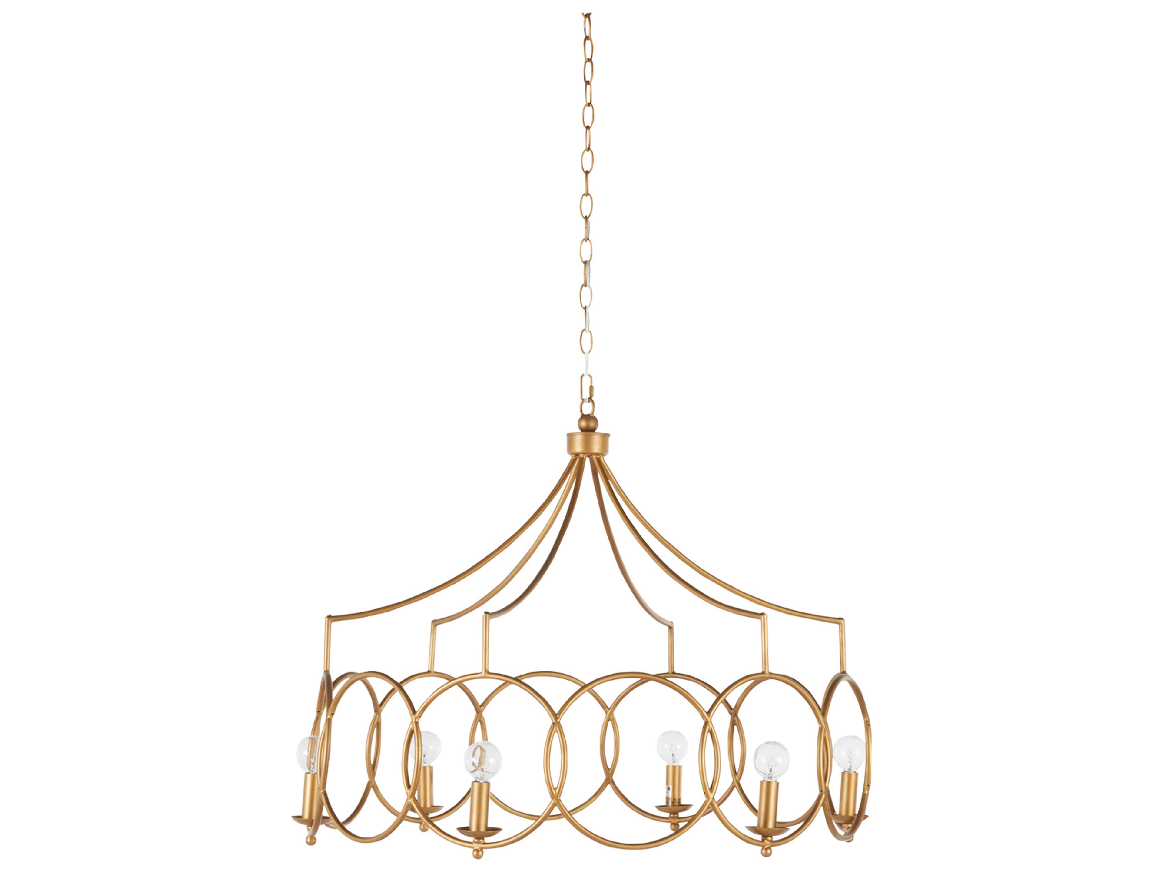 Gabby Cansa 6-Light Clean Antique Gold Candelabra Chandelier