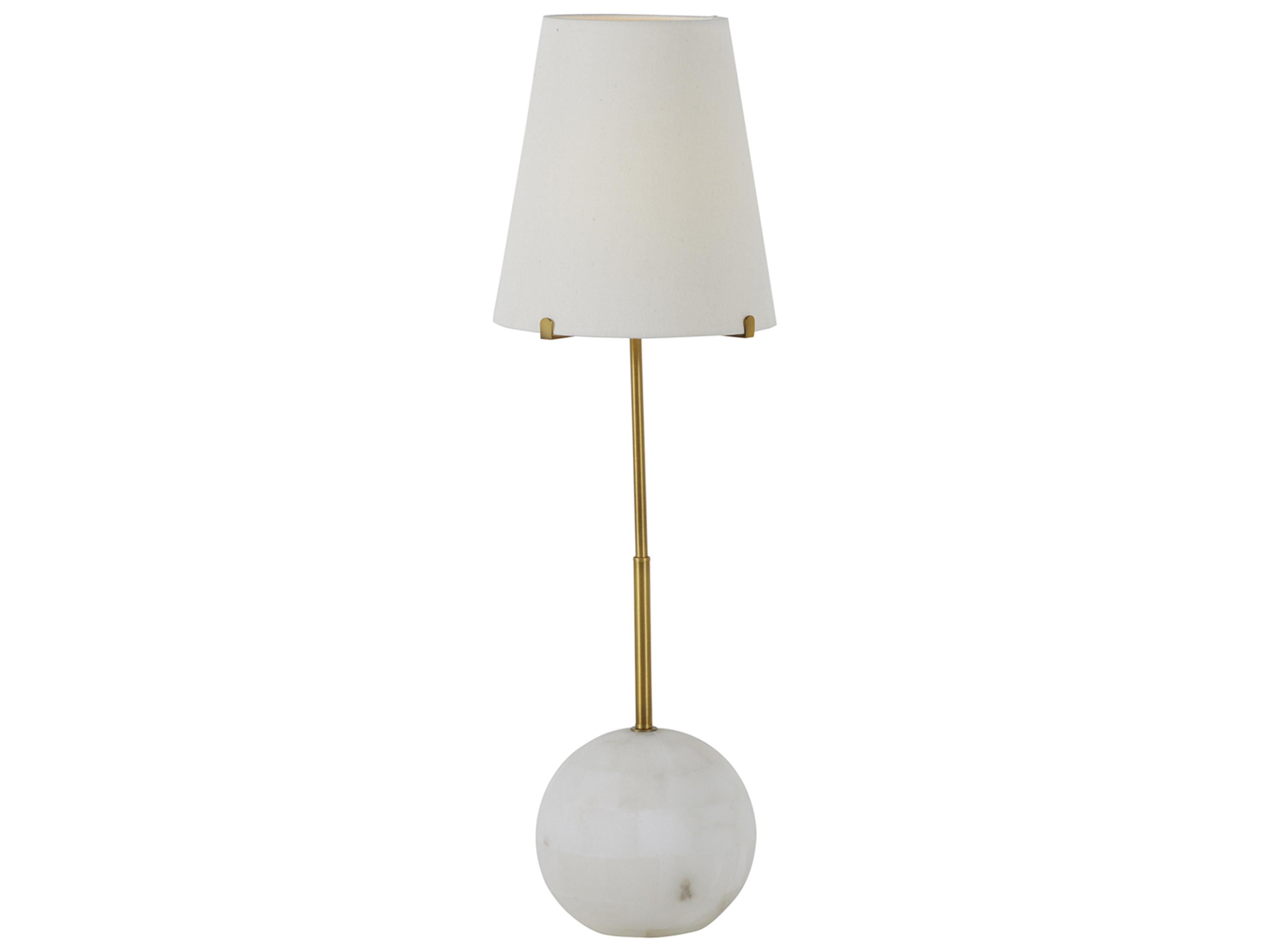 Gabby Janie Stained Gold White Linen Buffet Lamp