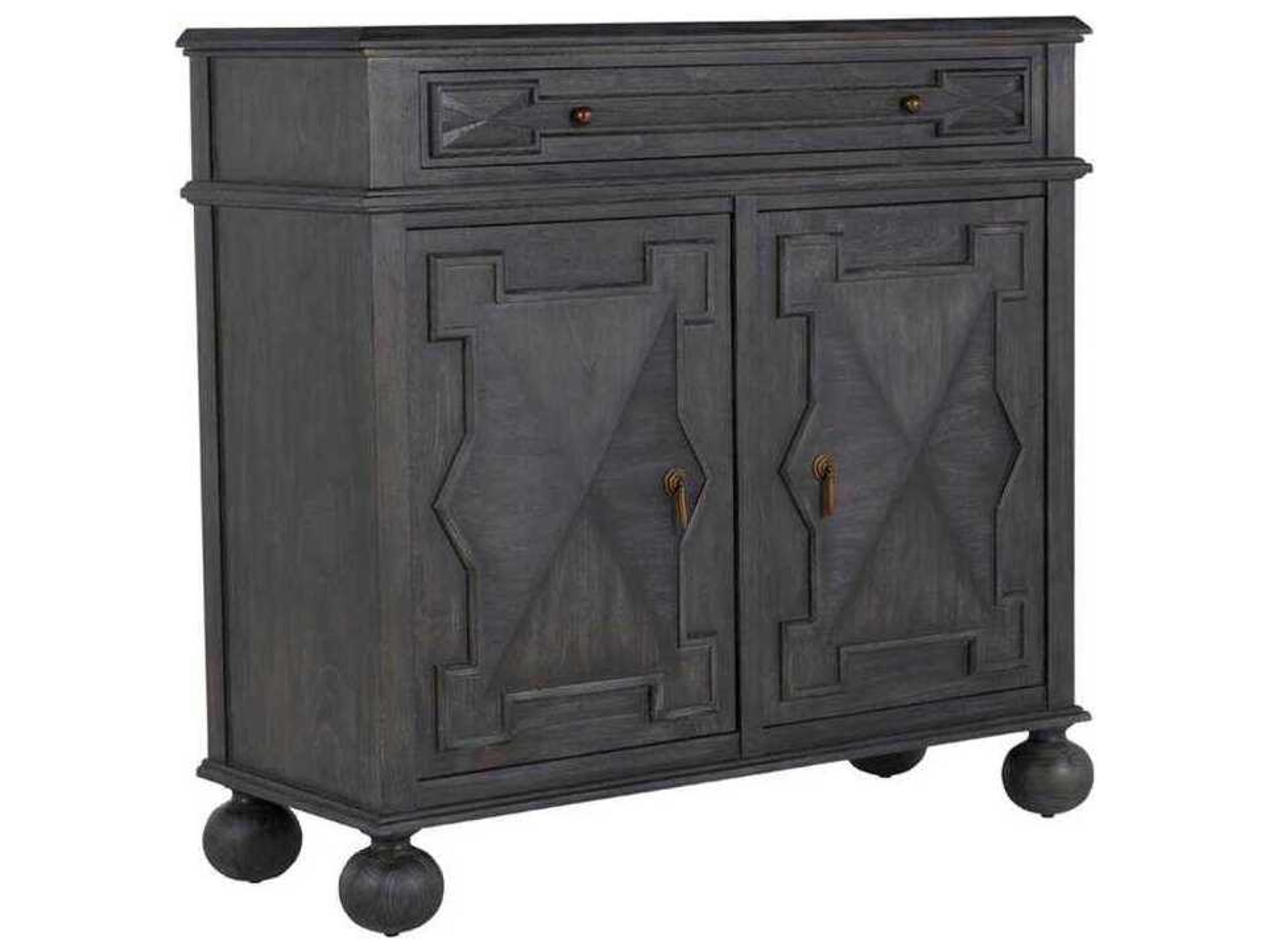Gabby Ezekiel Cerused Brown Mindi Wood Accent Cabinet