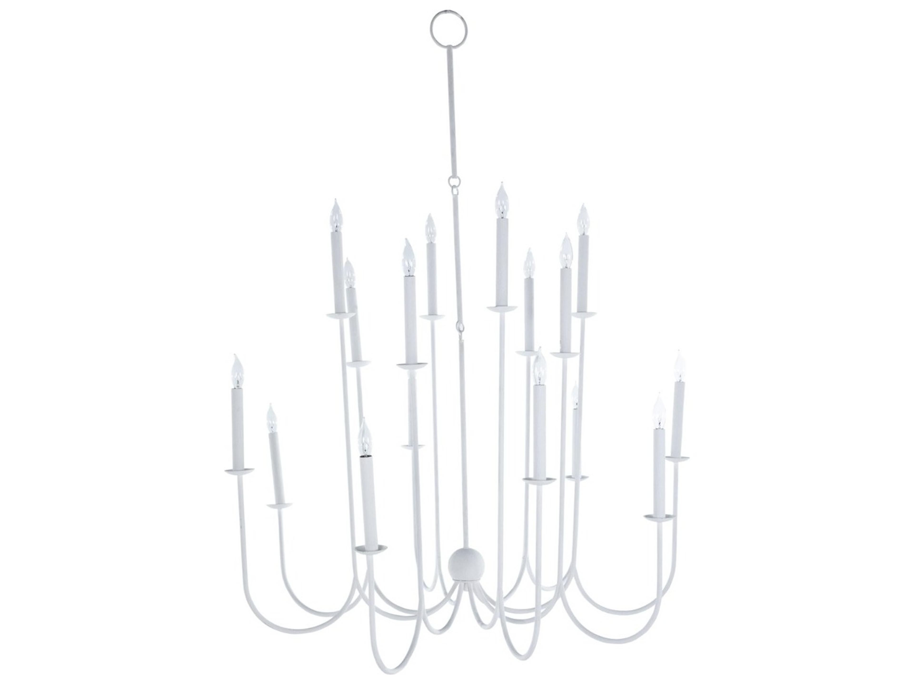 Gabby Snow 16-Light Plaster White Candelabra Tiered Chandelier
