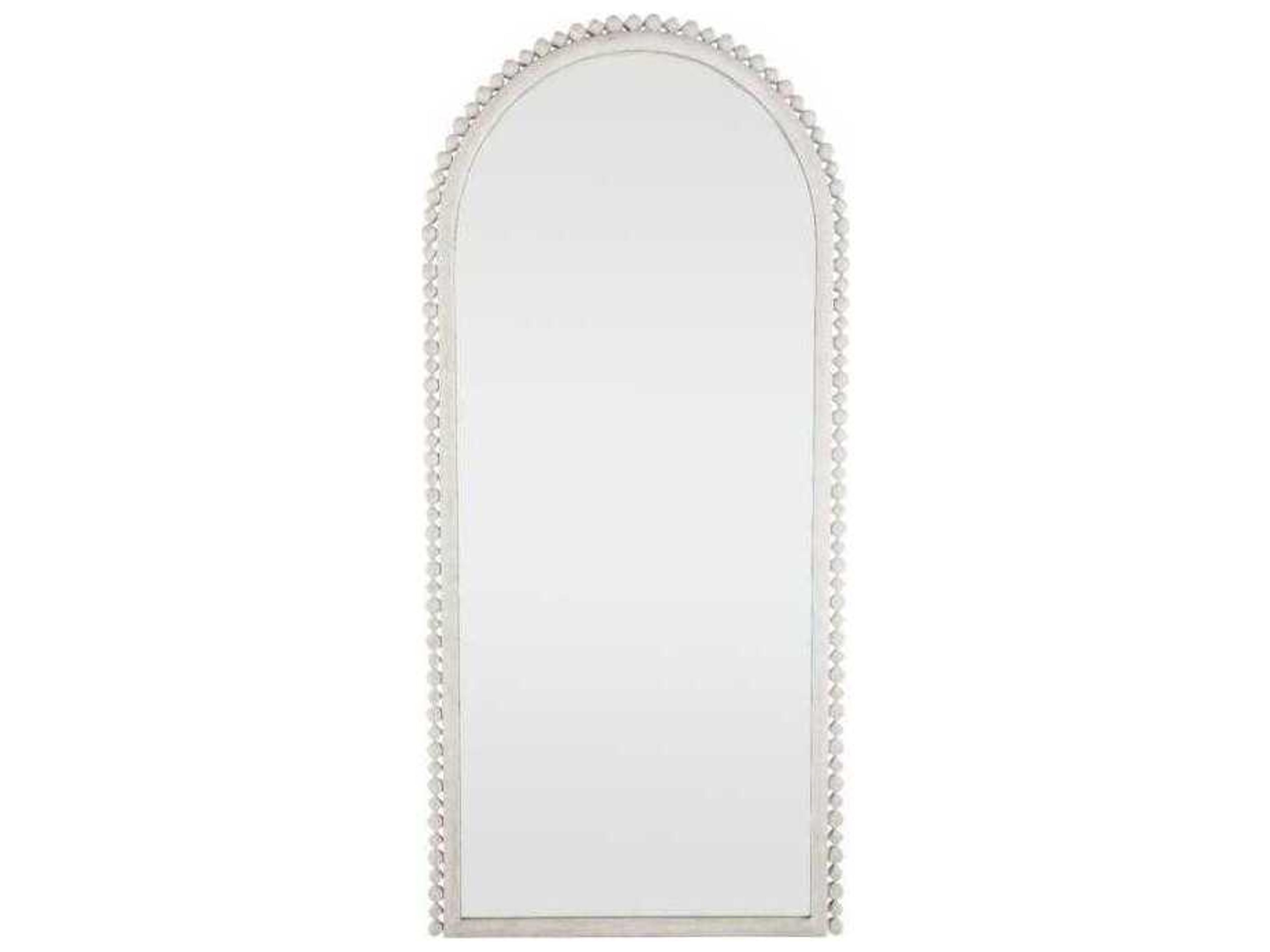Gabby Belle Clear Mirror Distressed White Floor Vertical