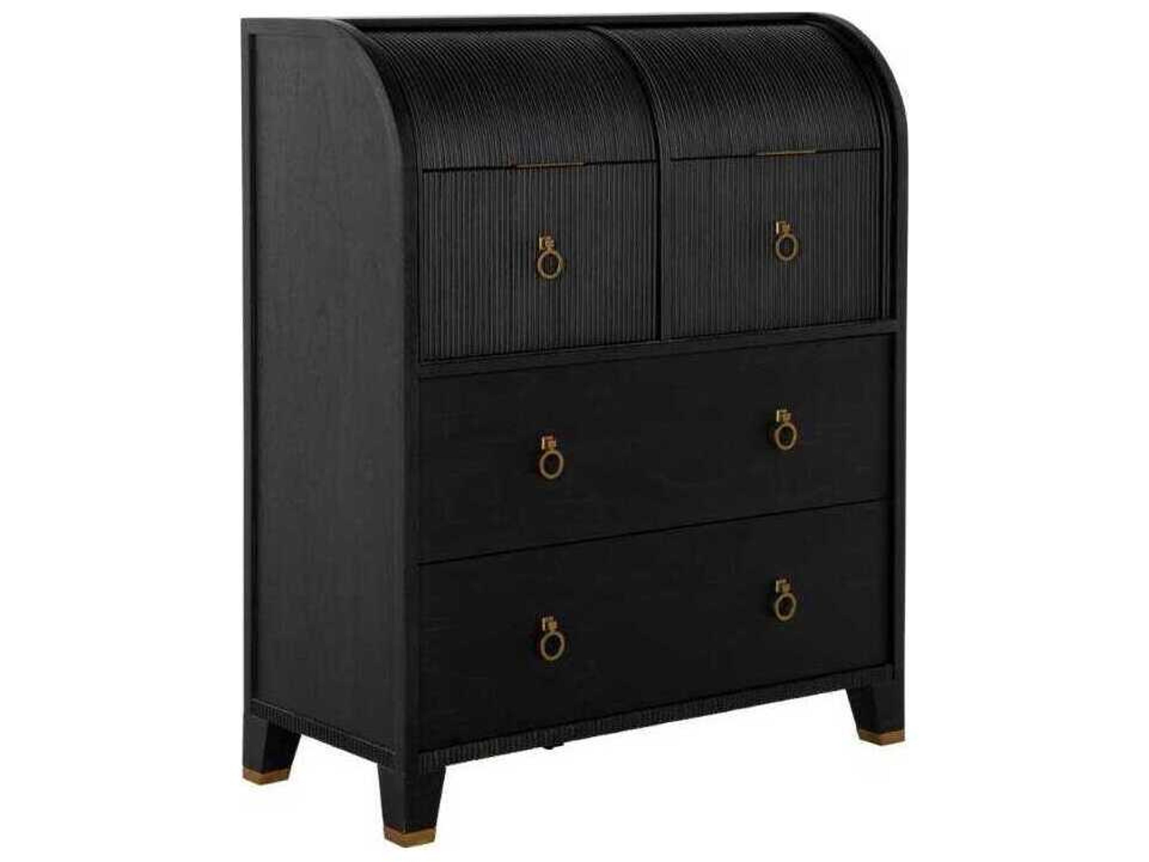 Gabby Maison Brushed Black Mindi Wood Accent Chest