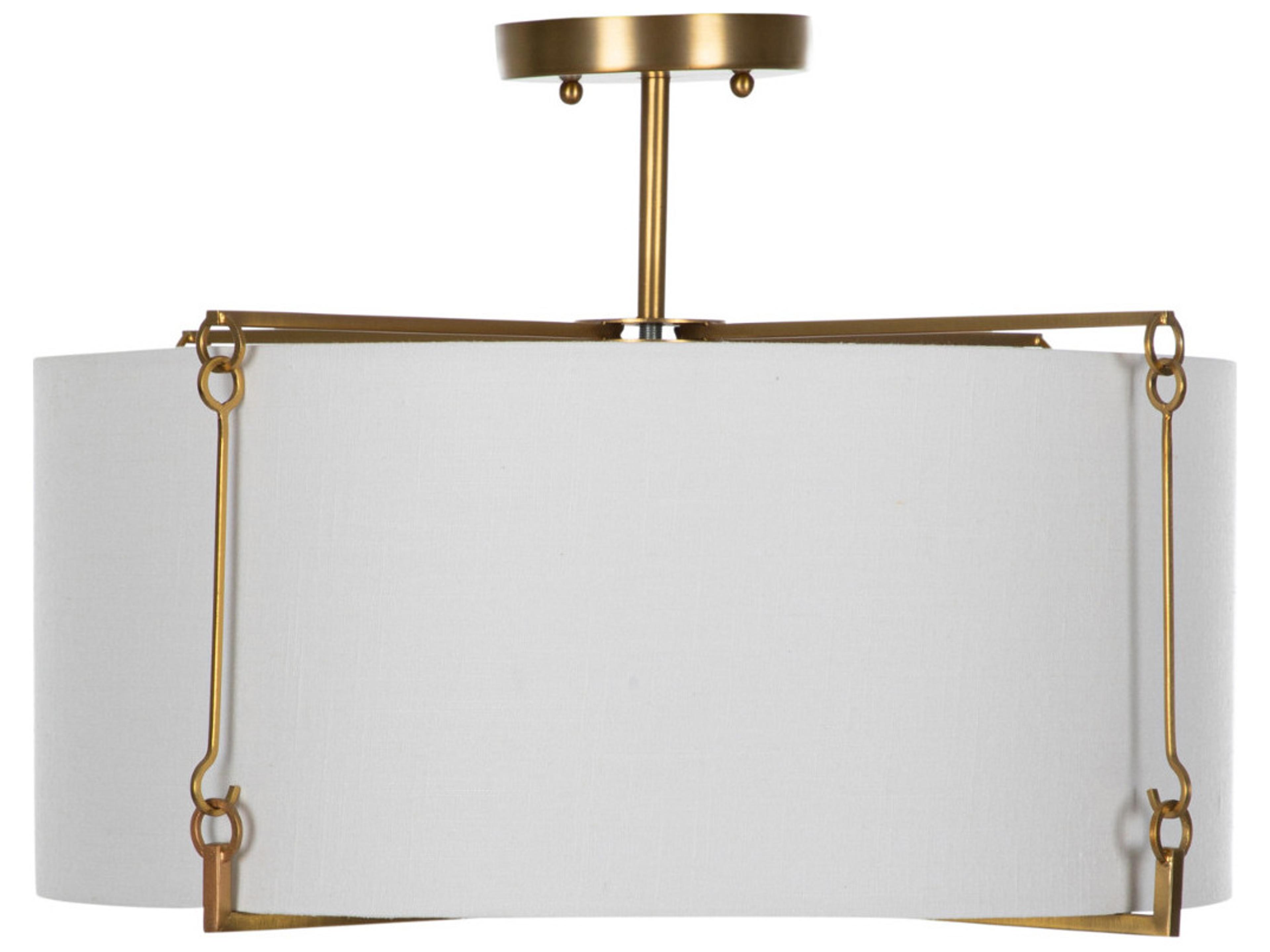 Gabby Theresa 2-Light Brass Semi Flush Mount