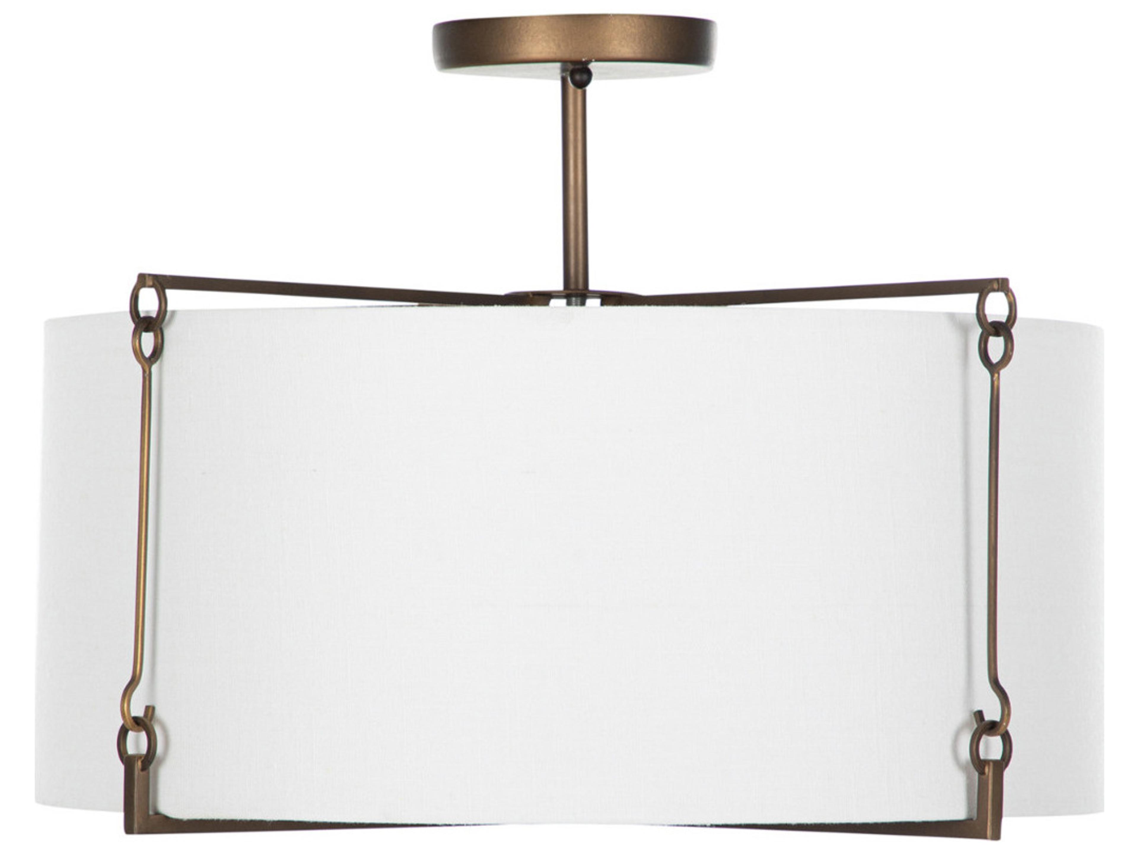 Gabby Theresa 2-Light Bronze Semi Flush Mount