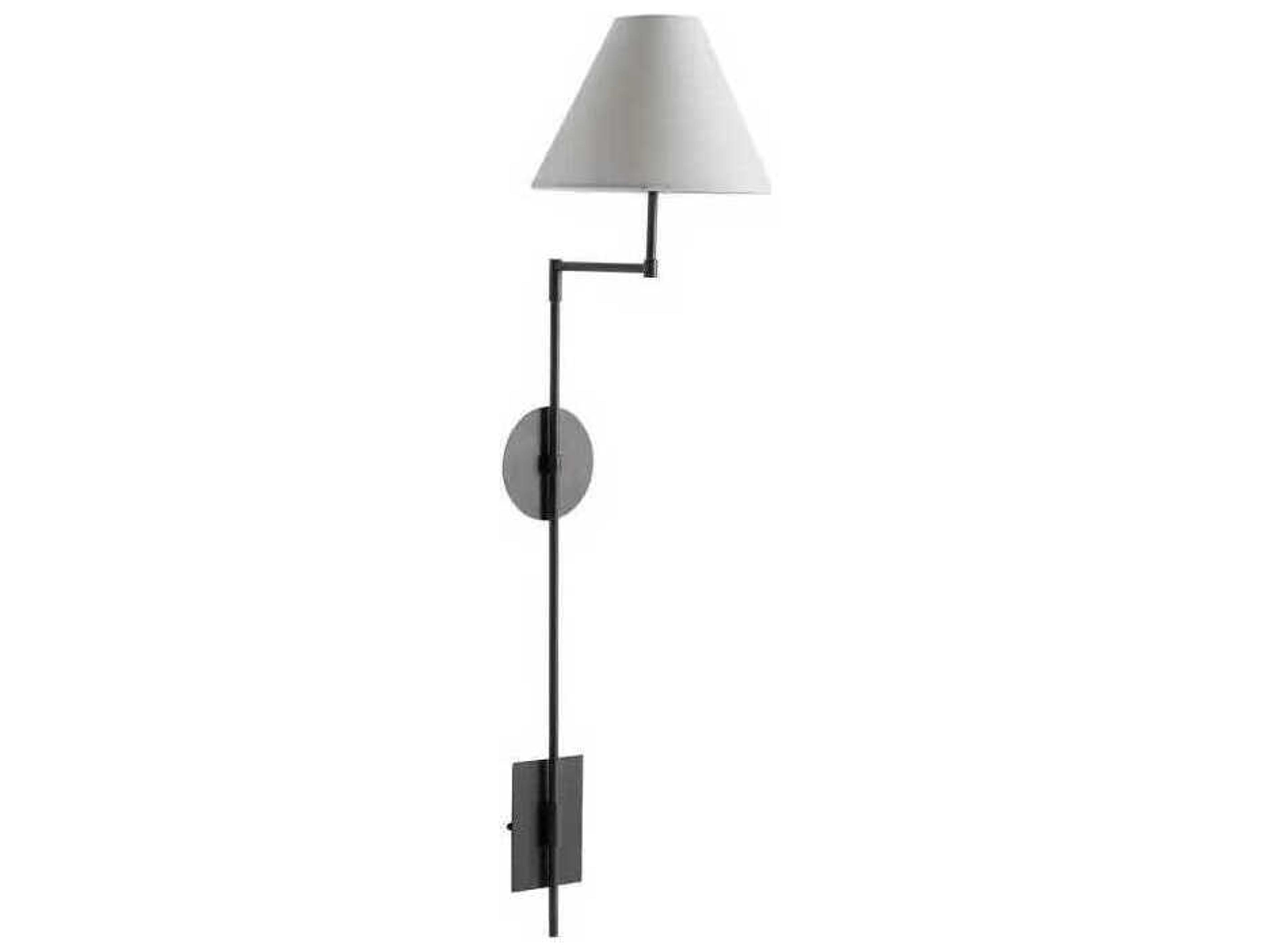 Gabby Alva Feather White Linen Brushed Bronze Wall Sconce