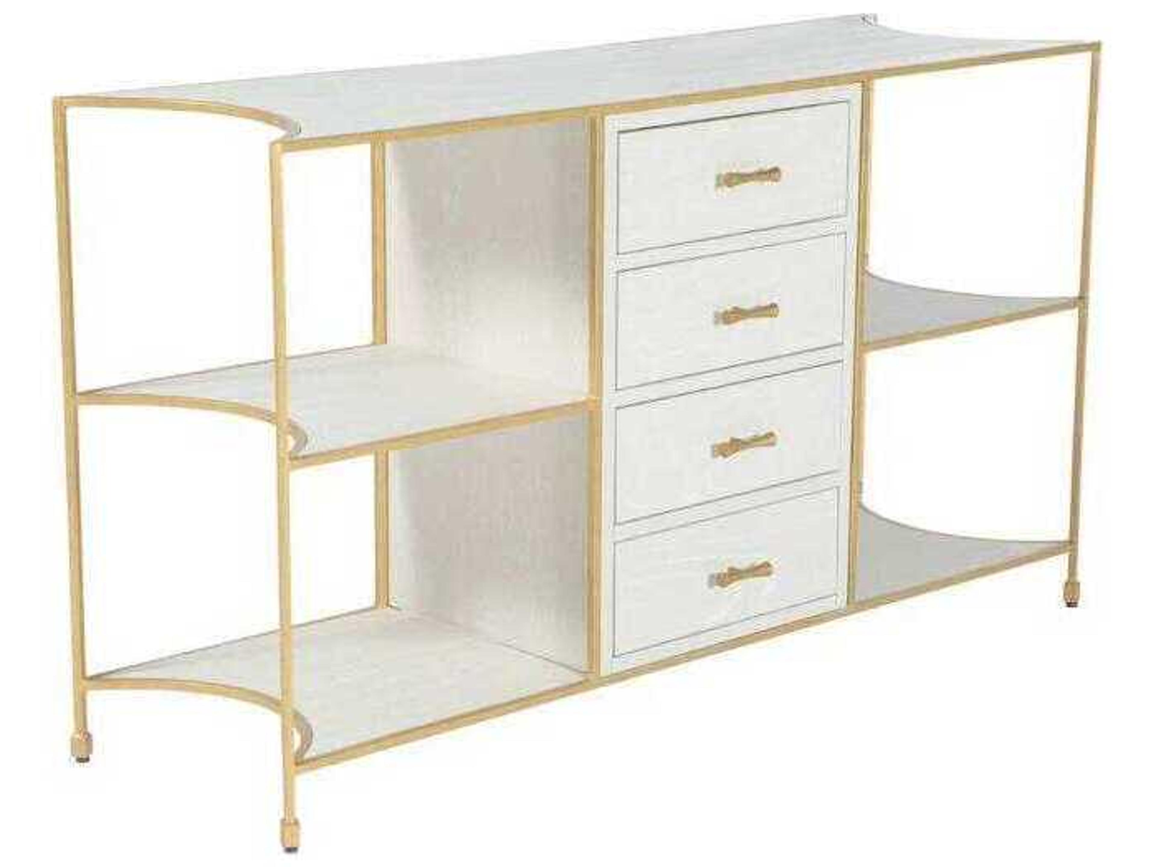 Gabby Jeanelle Rectangular Wood Cerused White Console Table