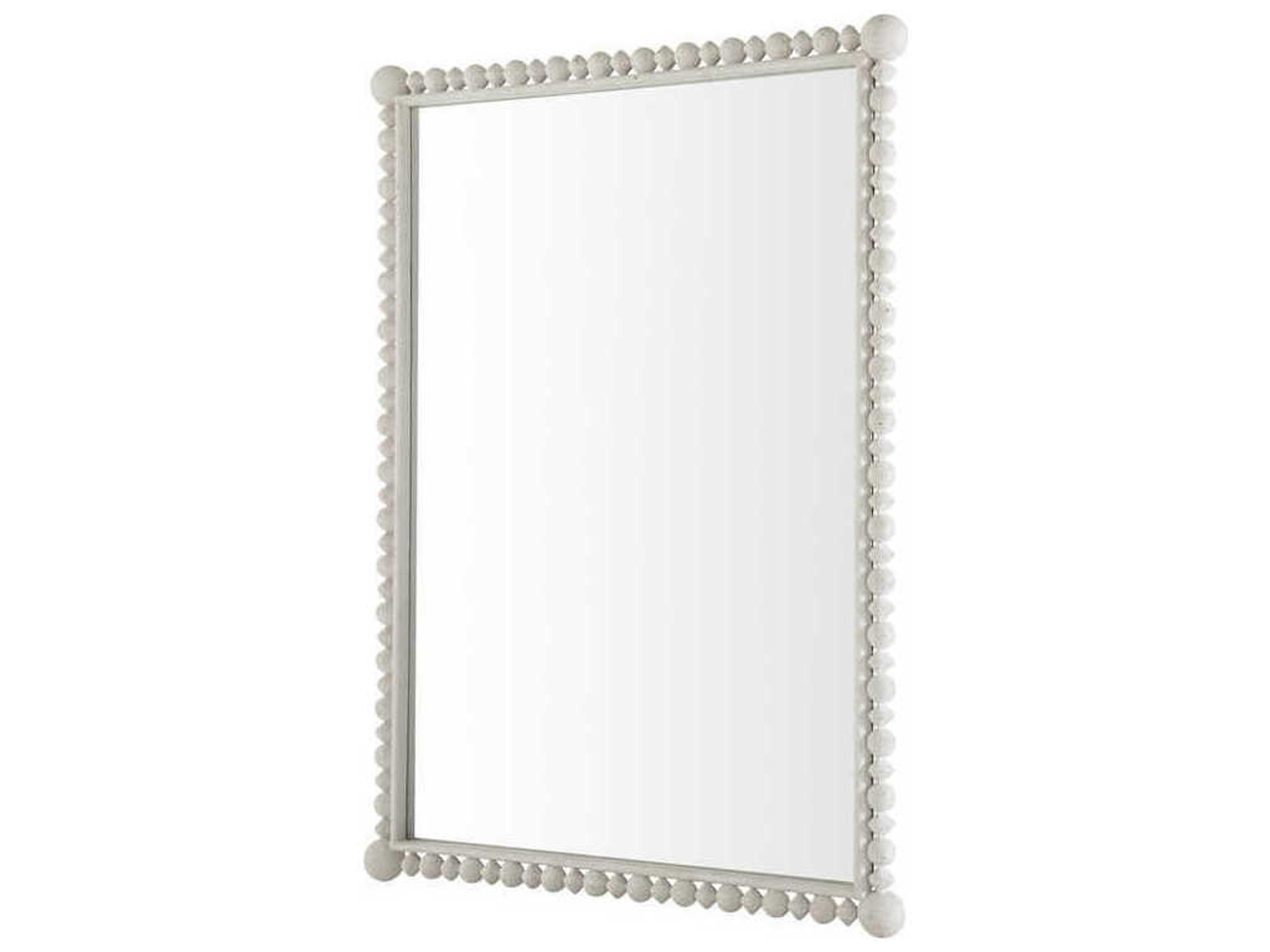 Gabby Beau Antique White Clean Wall Mirror Rectangular