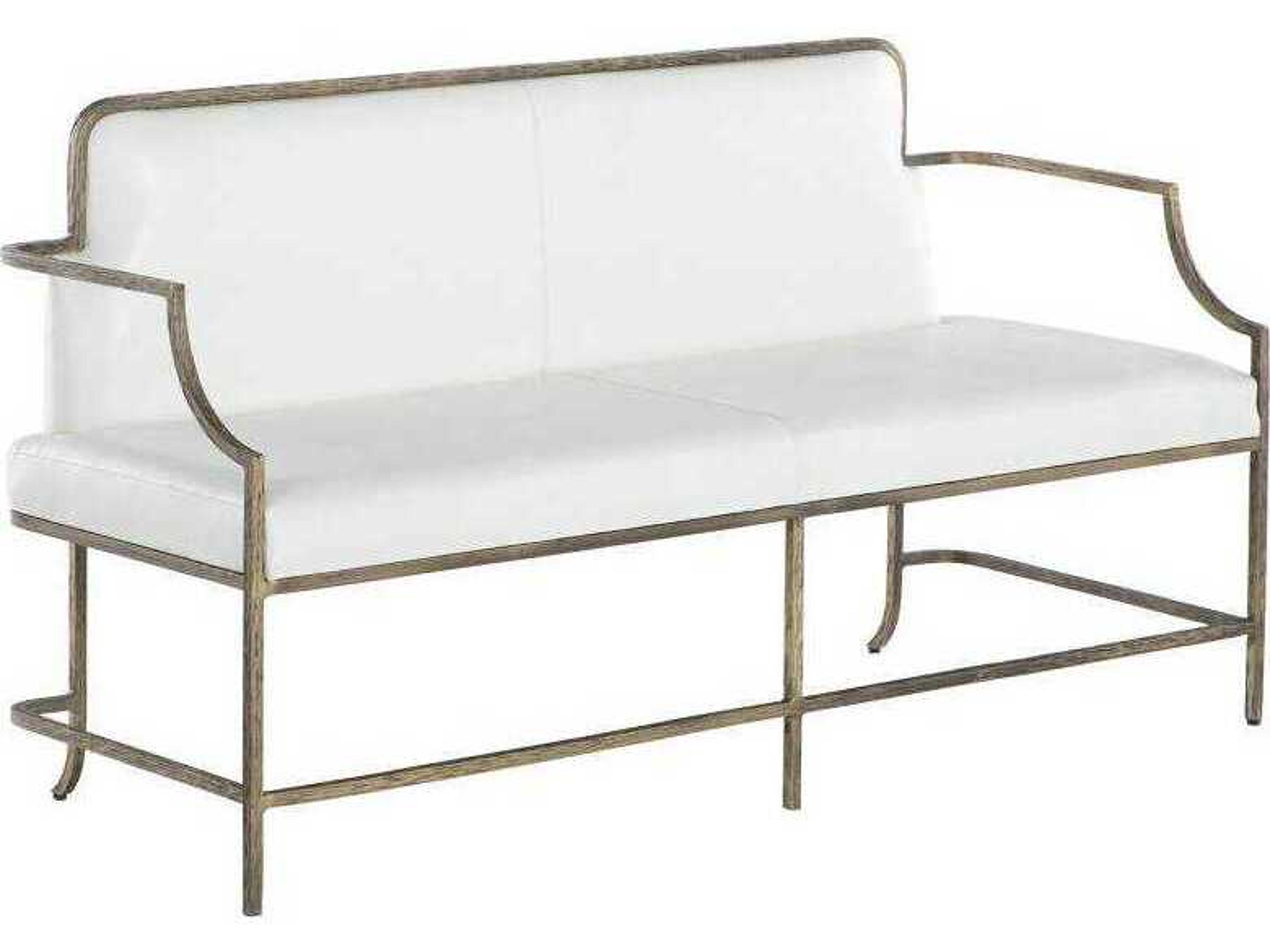 Gabby Vanderbilt White Cloud Leather Accent Bench