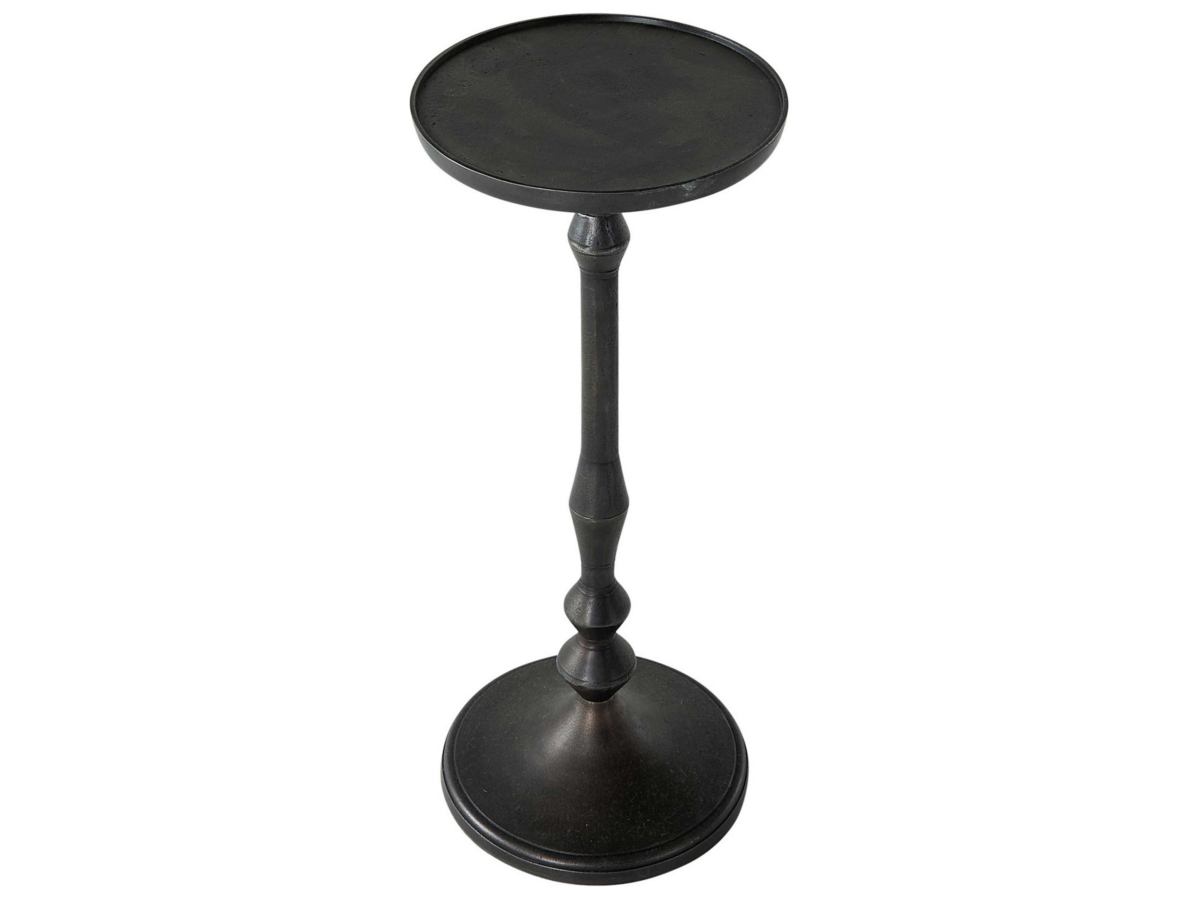 Gabby Dario Round Metal Heavy Cast Bronze End Table