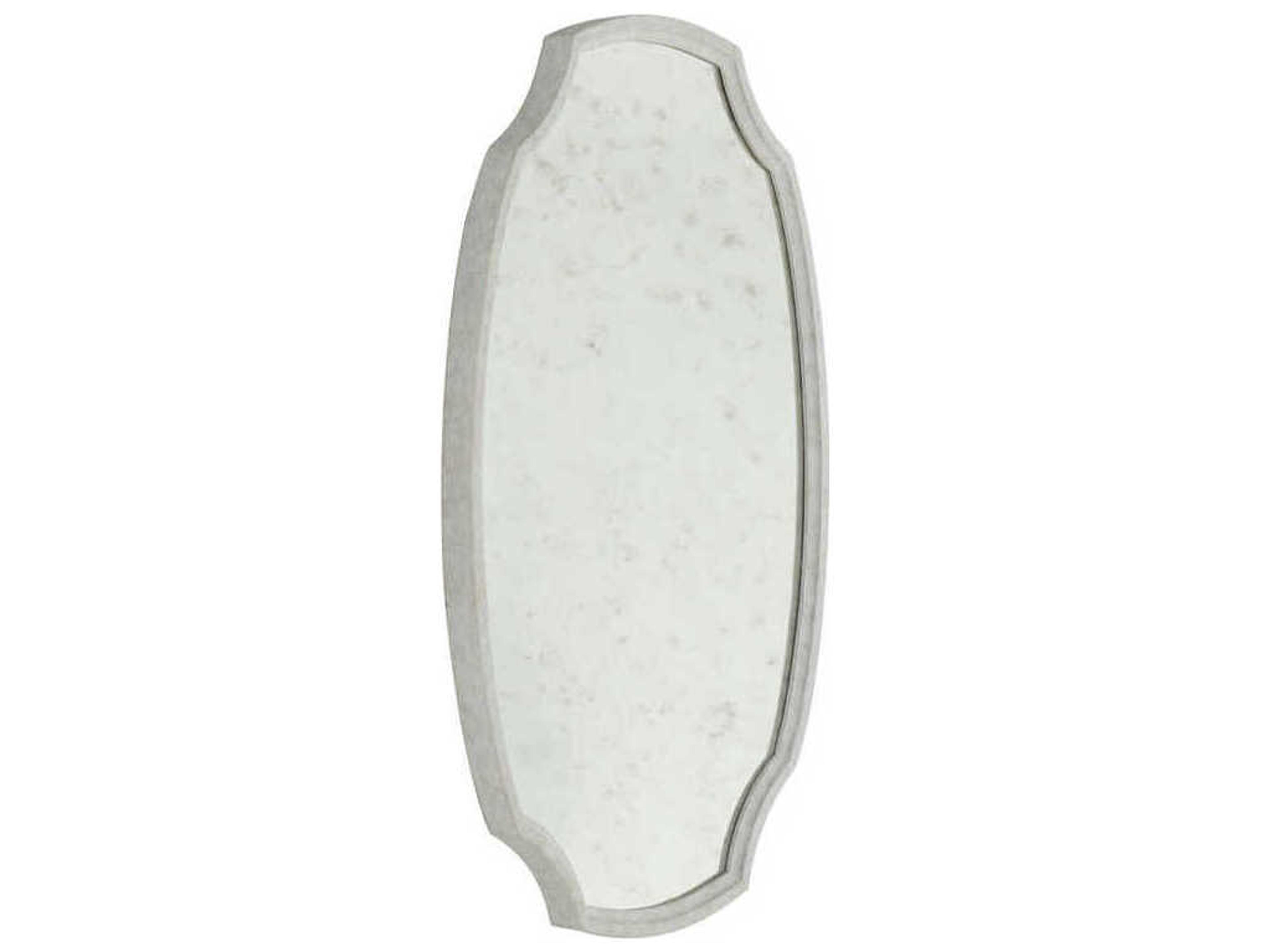 Gabby Margot Textured White Wall Mirror Oval