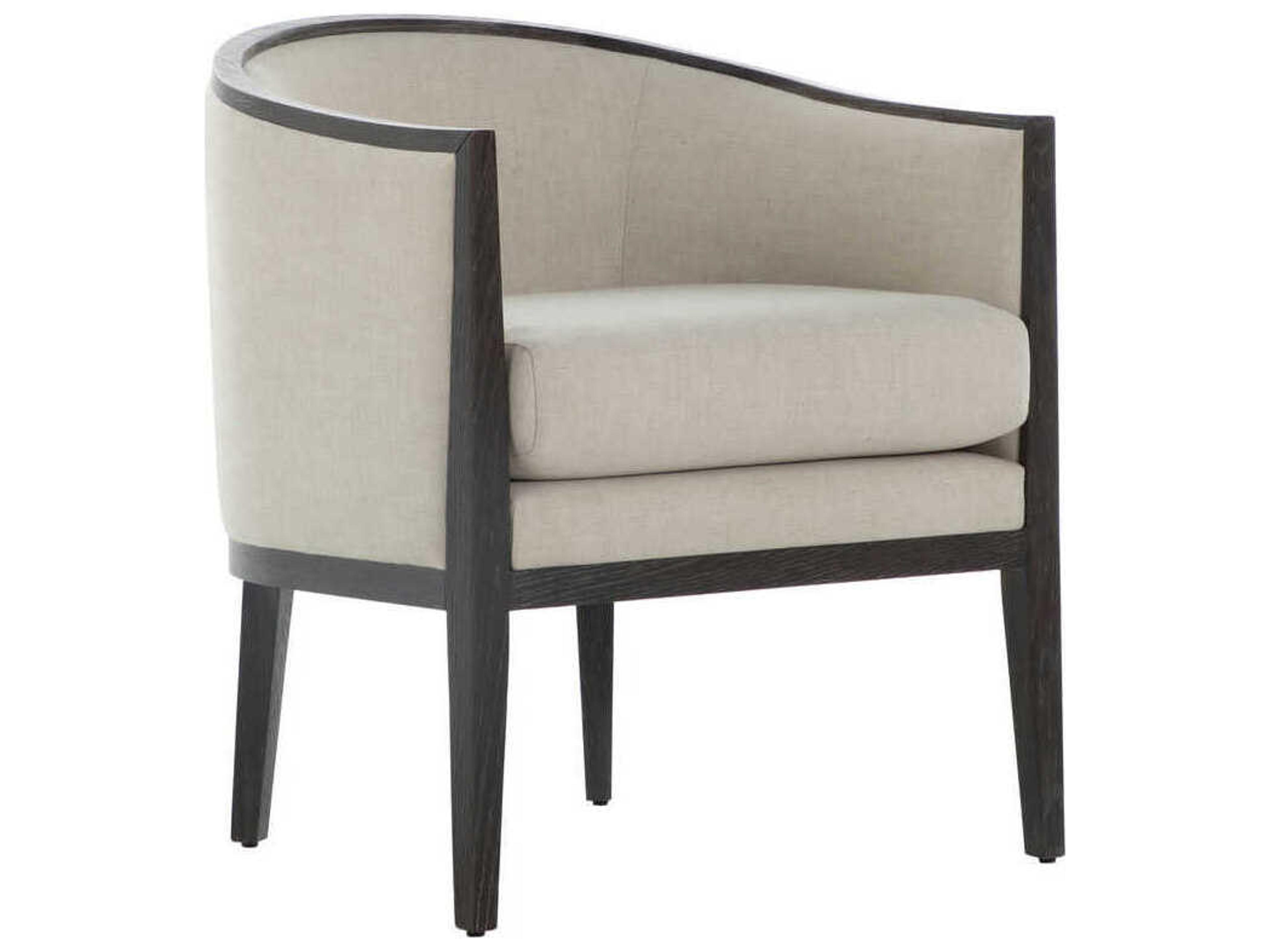 Gabby Dava Oak Wood Brown Upholstered Arm Dining Chair