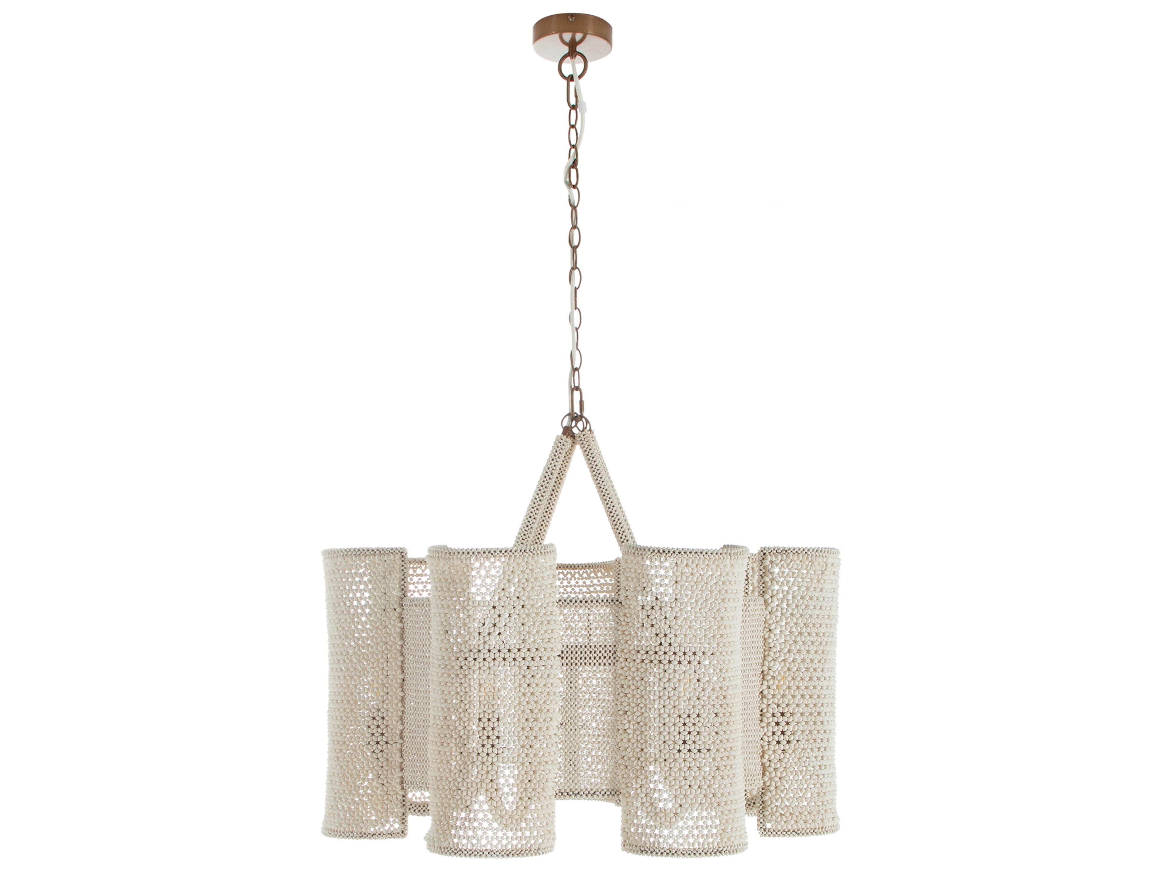 Gabby Teagan 7-Light Winter White Natural Ivory Tiered Pendant
