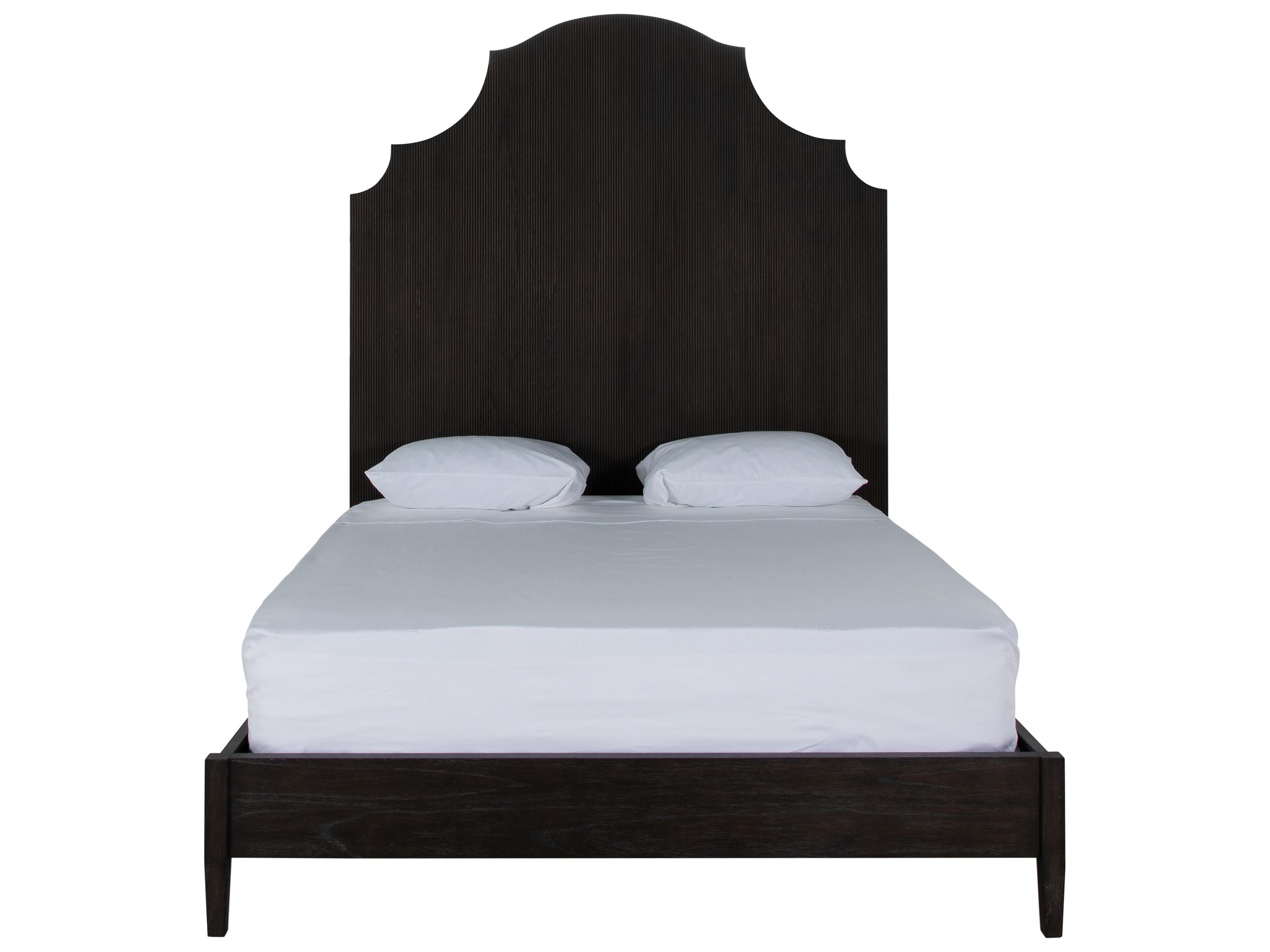 Gabby Princeton Cerused Forest Black Mindi Wood Queen Panel Bed