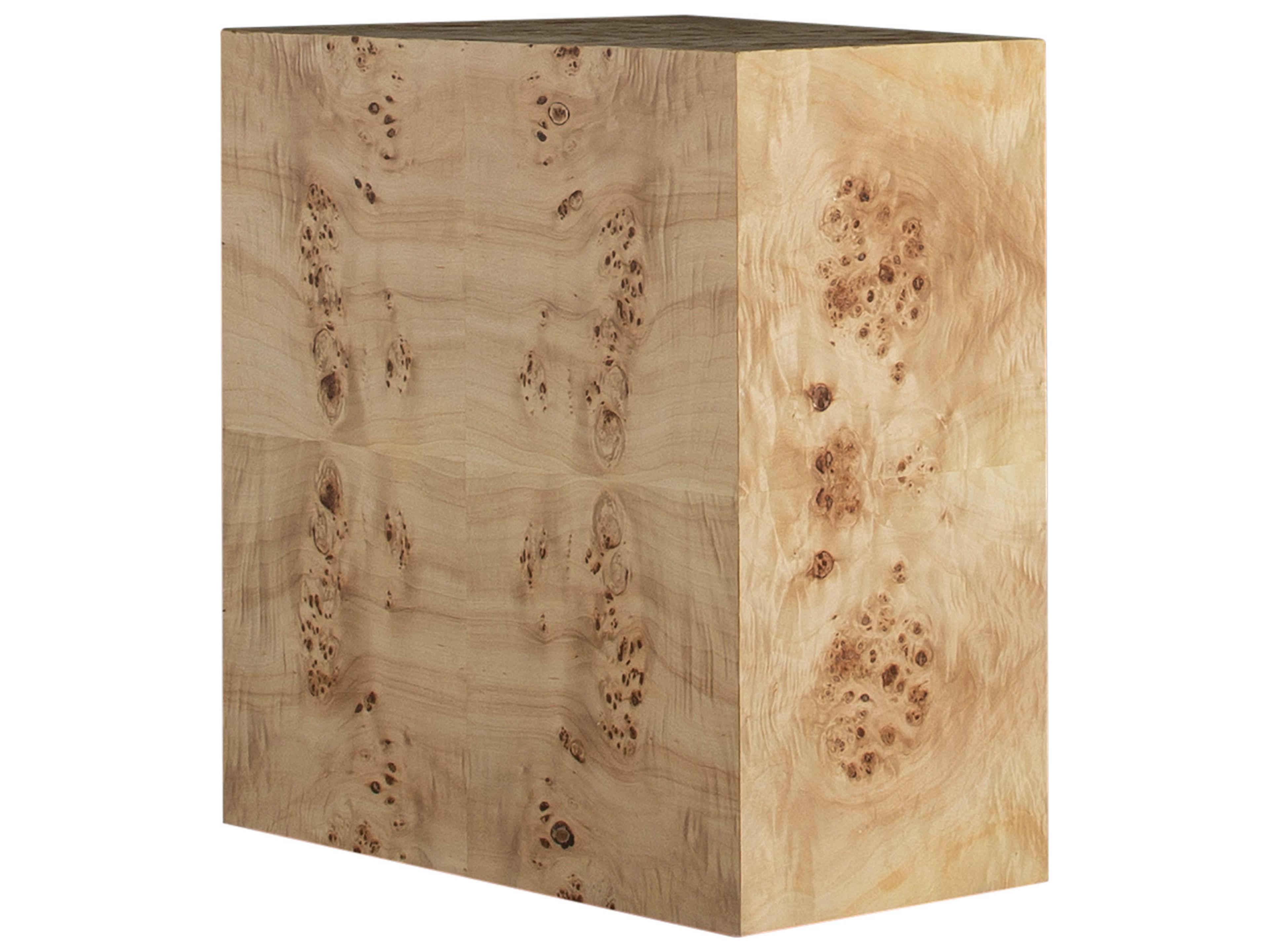 Gabby Alistair Rectangular Wood Maple Burl End Table