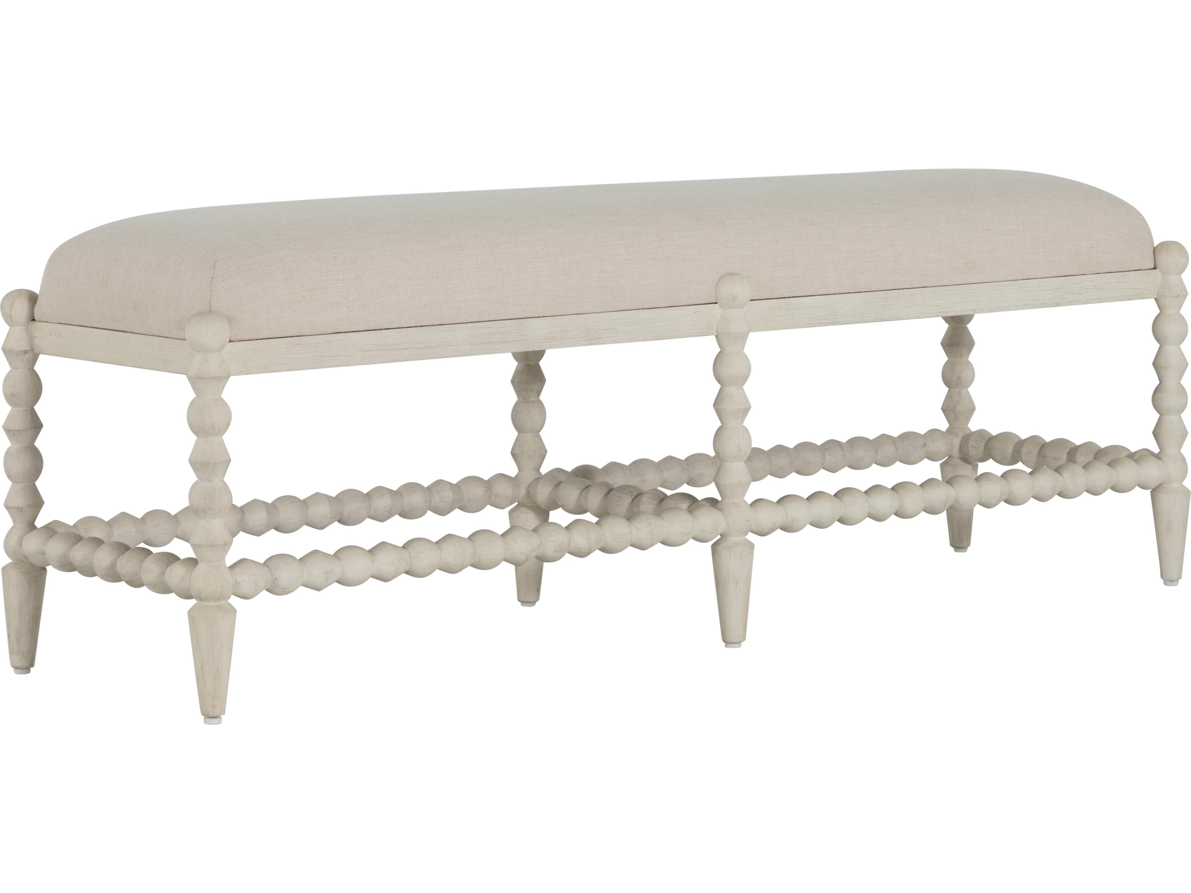 Gabby Jennifer White & Ivory Upholstered Accent Bench