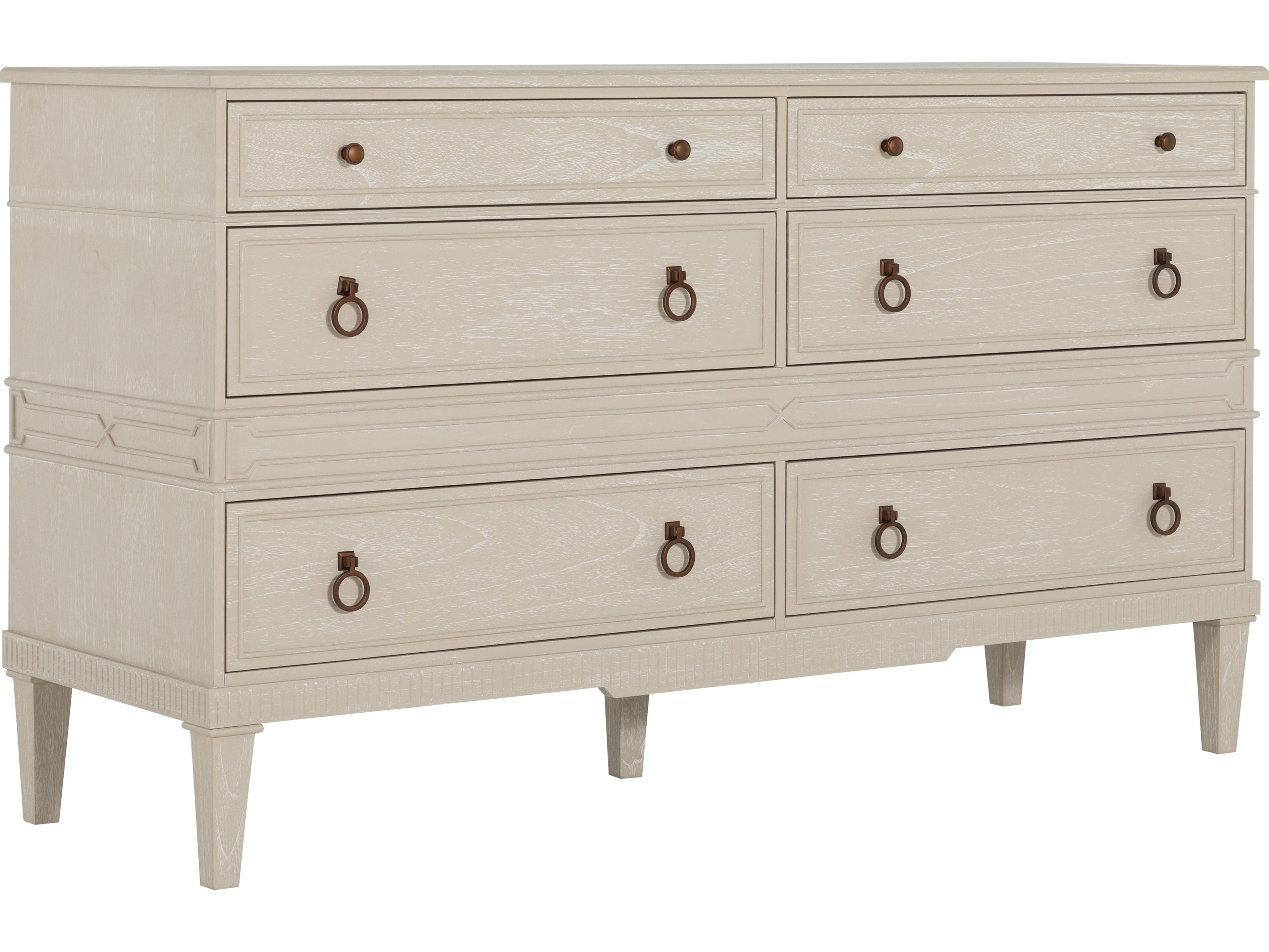 Gabby Archie 6-Drawers Beige Mindi Wood Double Dresser