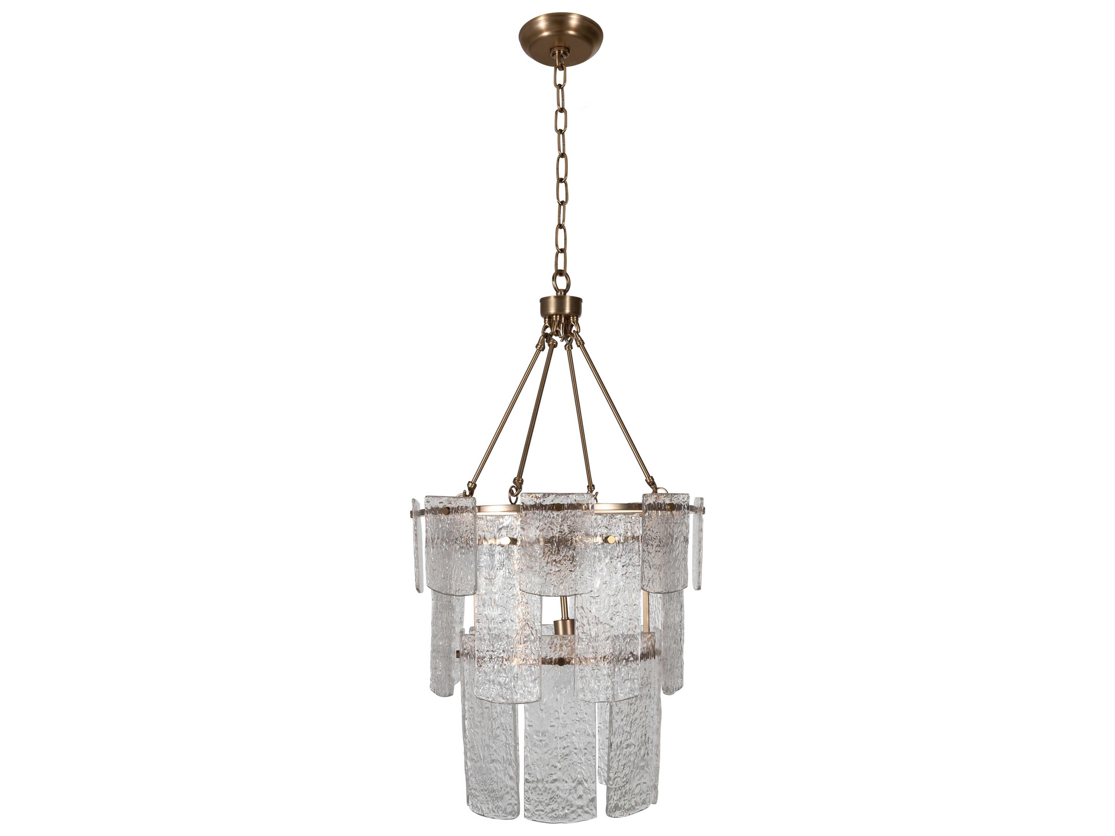 Gabby Augusta 5-Light Brass Tiered Pendant