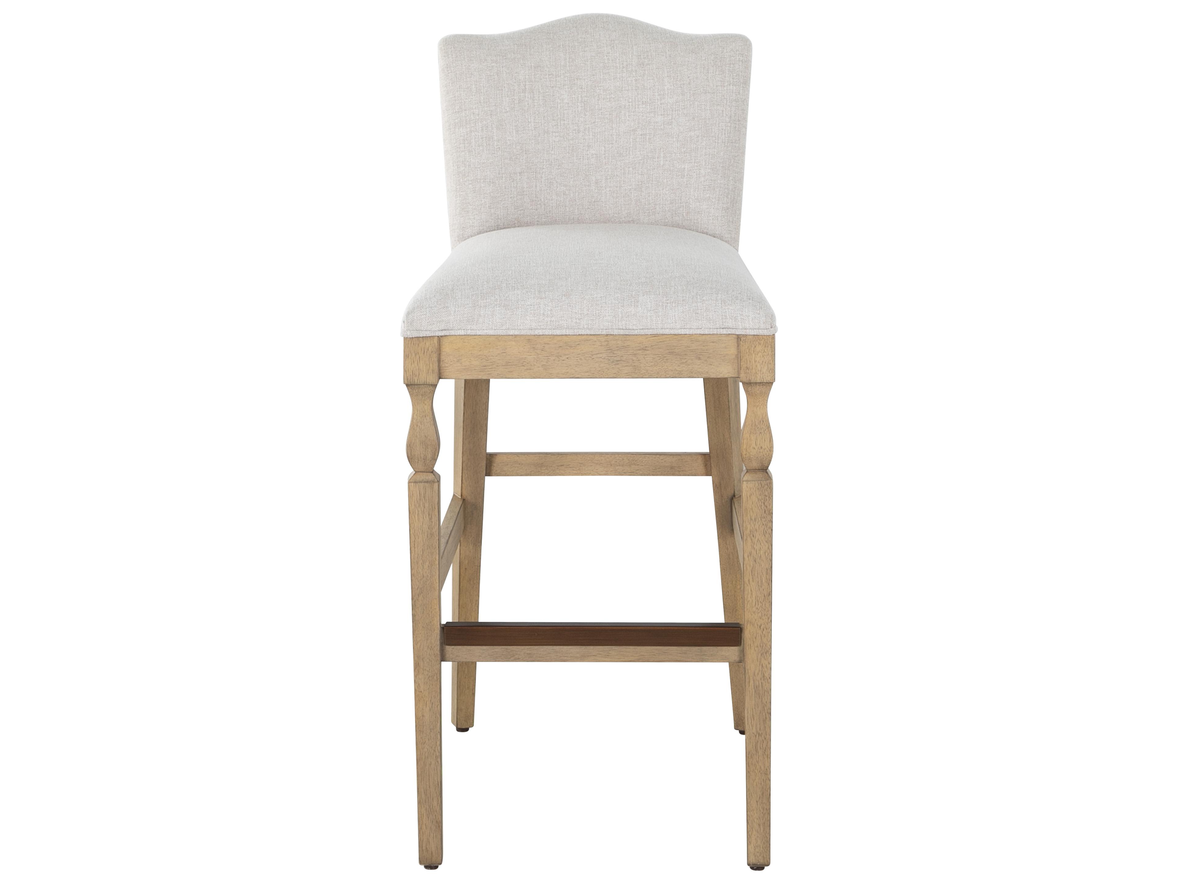 Gabby Gaston Rustic French Oak Upholstered Wood Bar Stool