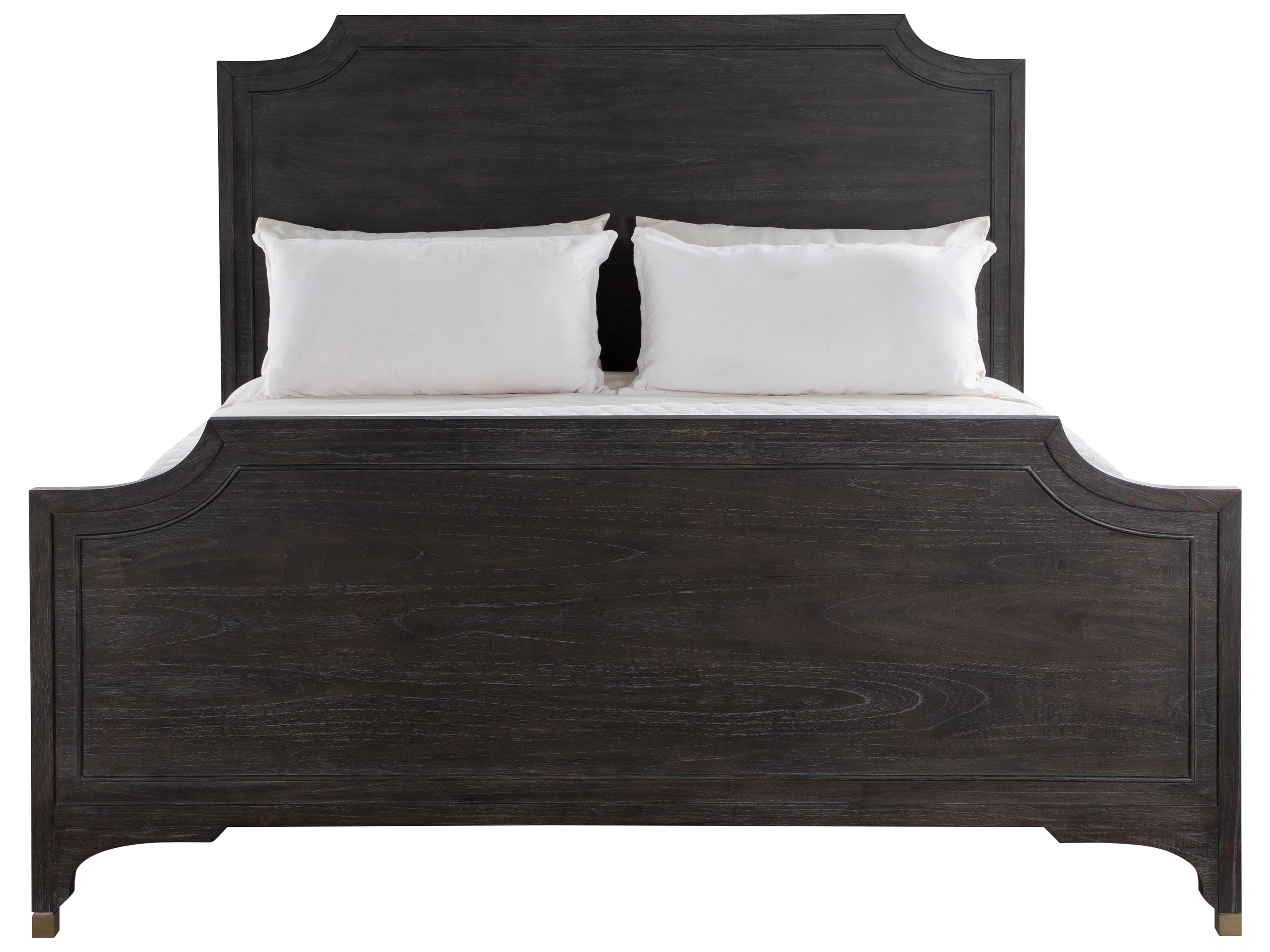 Gabby Alexandra Cerused Forest Black Mindi Wood King Panel Bed