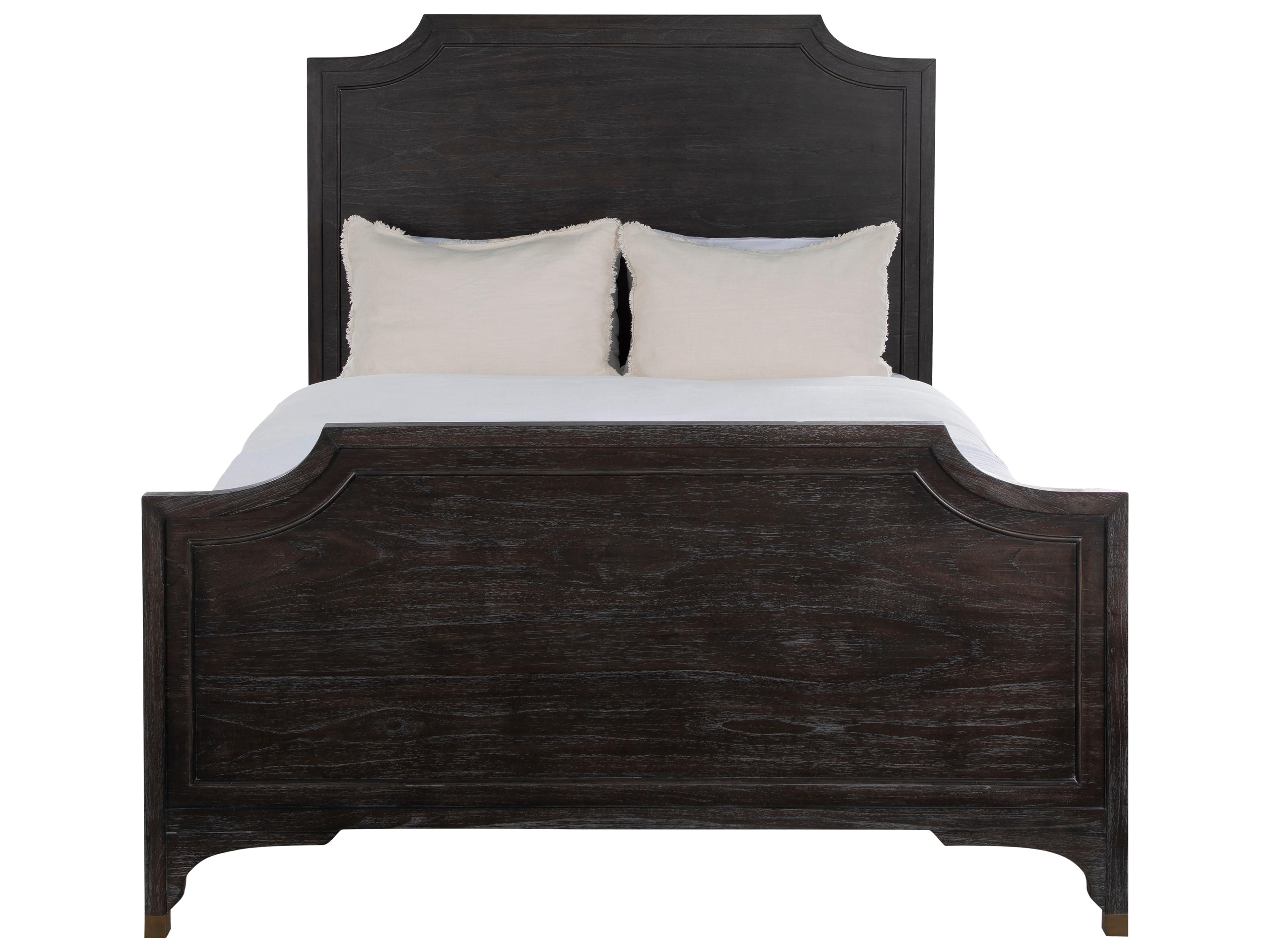 Gabby Alexandra Cerused Forest Black Mindi Wood Queen Panel Bed