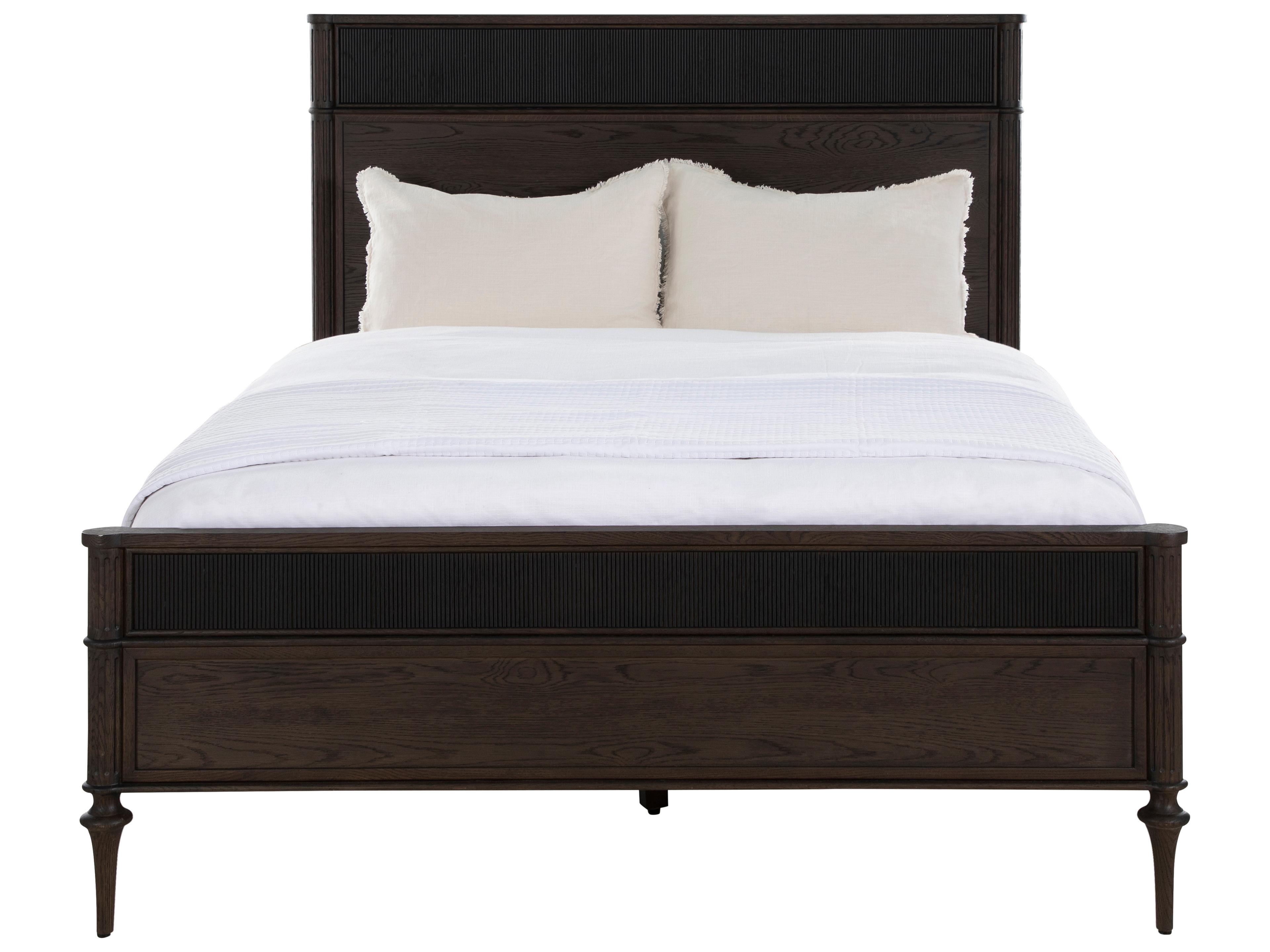 Gabby Andrea Dark Stained Oak Brown Wood Queen Panel Bed