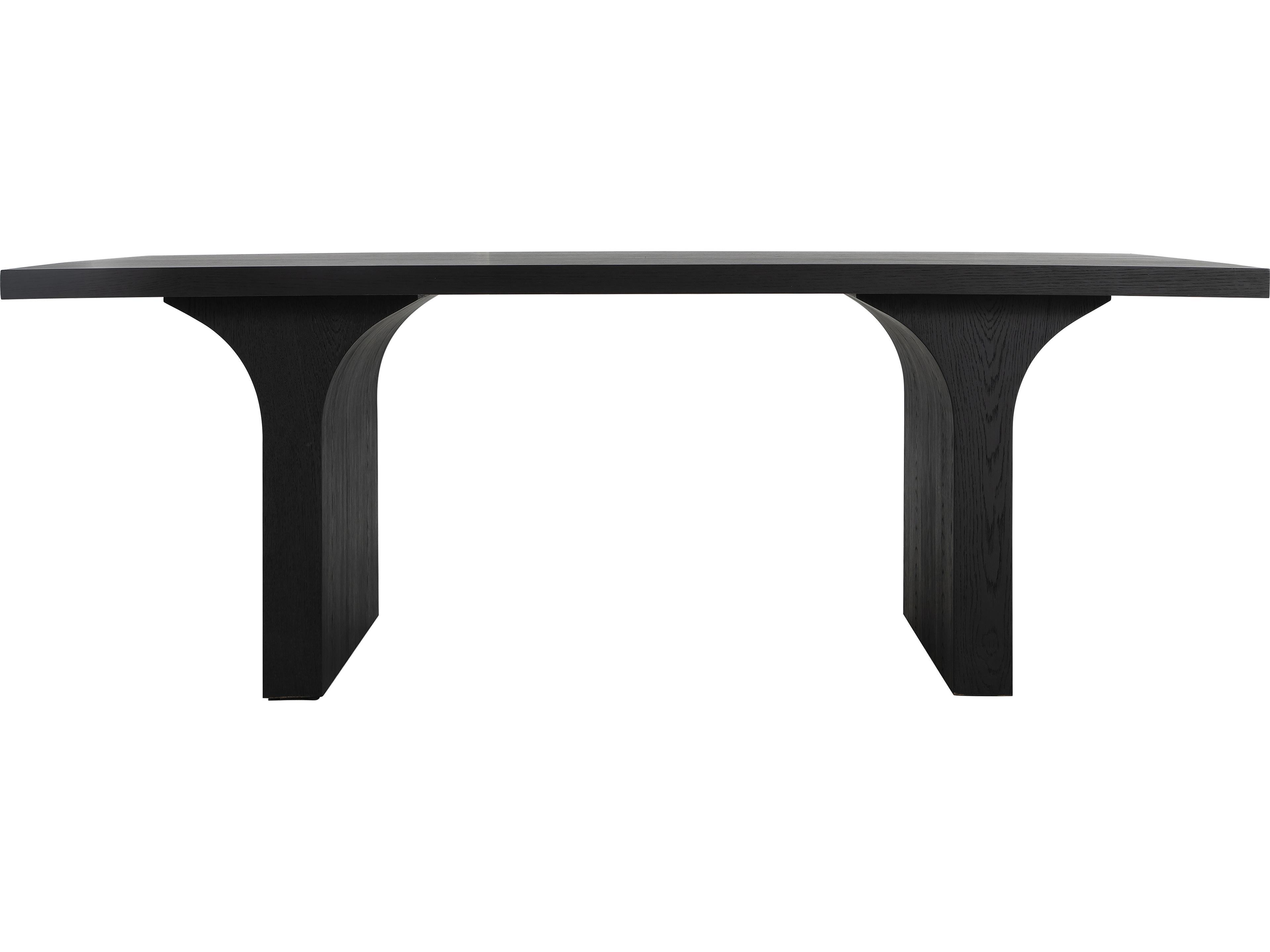 Gabby Miera Rectangular Wood Brushed Black Dining Table