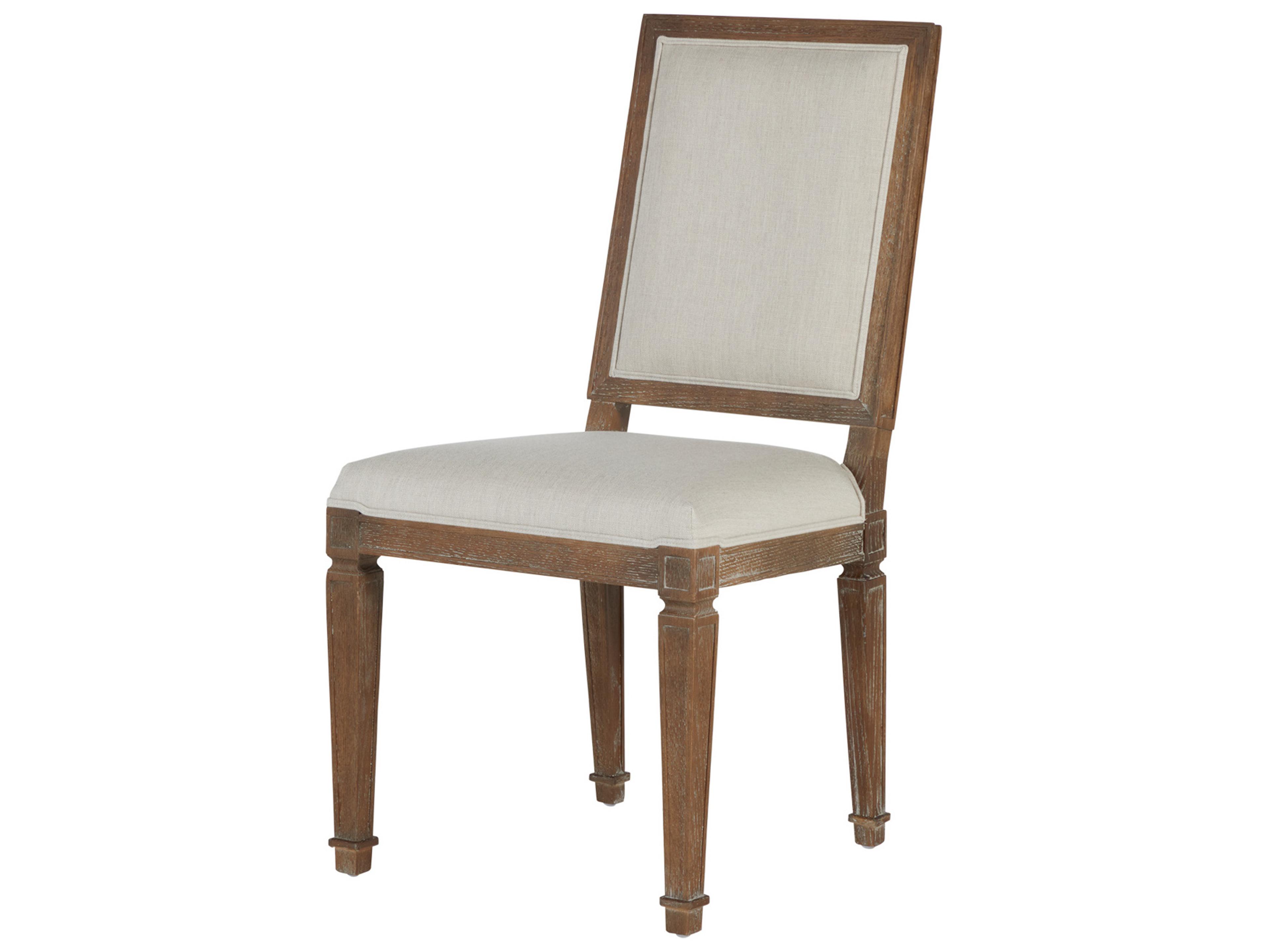 Gabby Danielle Oak Wood White Upholstered Armless Dining Chair