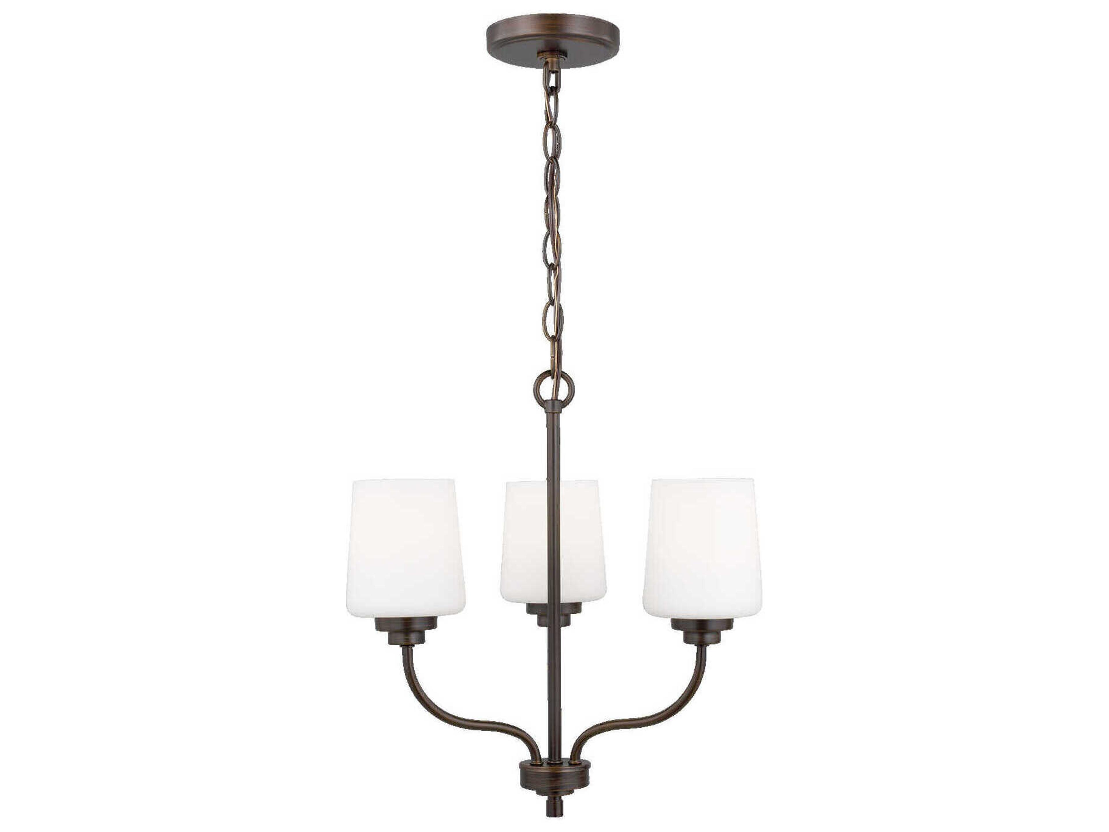 Generation Lighting Windom 3-Light Bronze Glass Chandelier