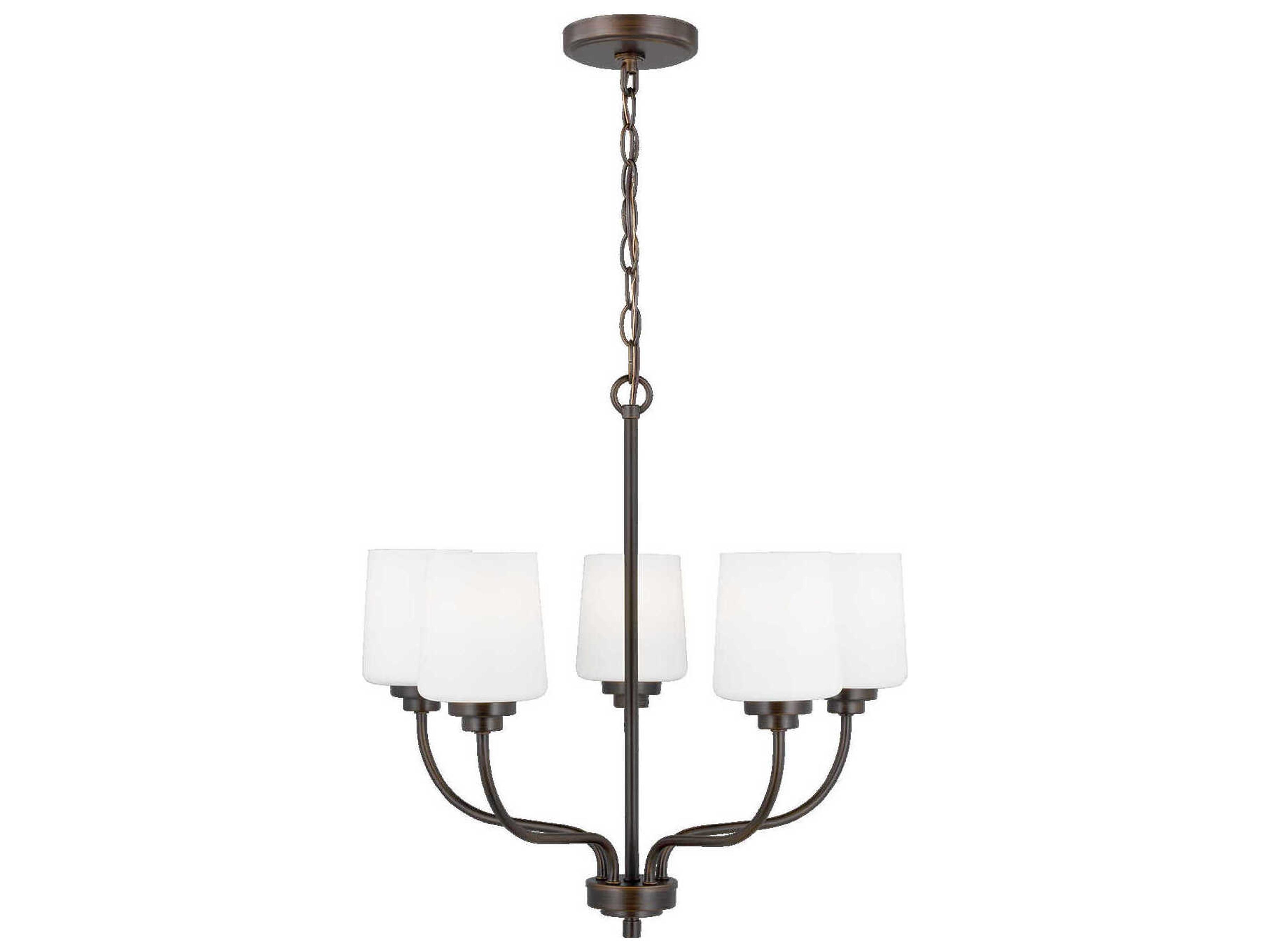 Generation Lighting Windom 5-Light Bronze Glass Chandelier