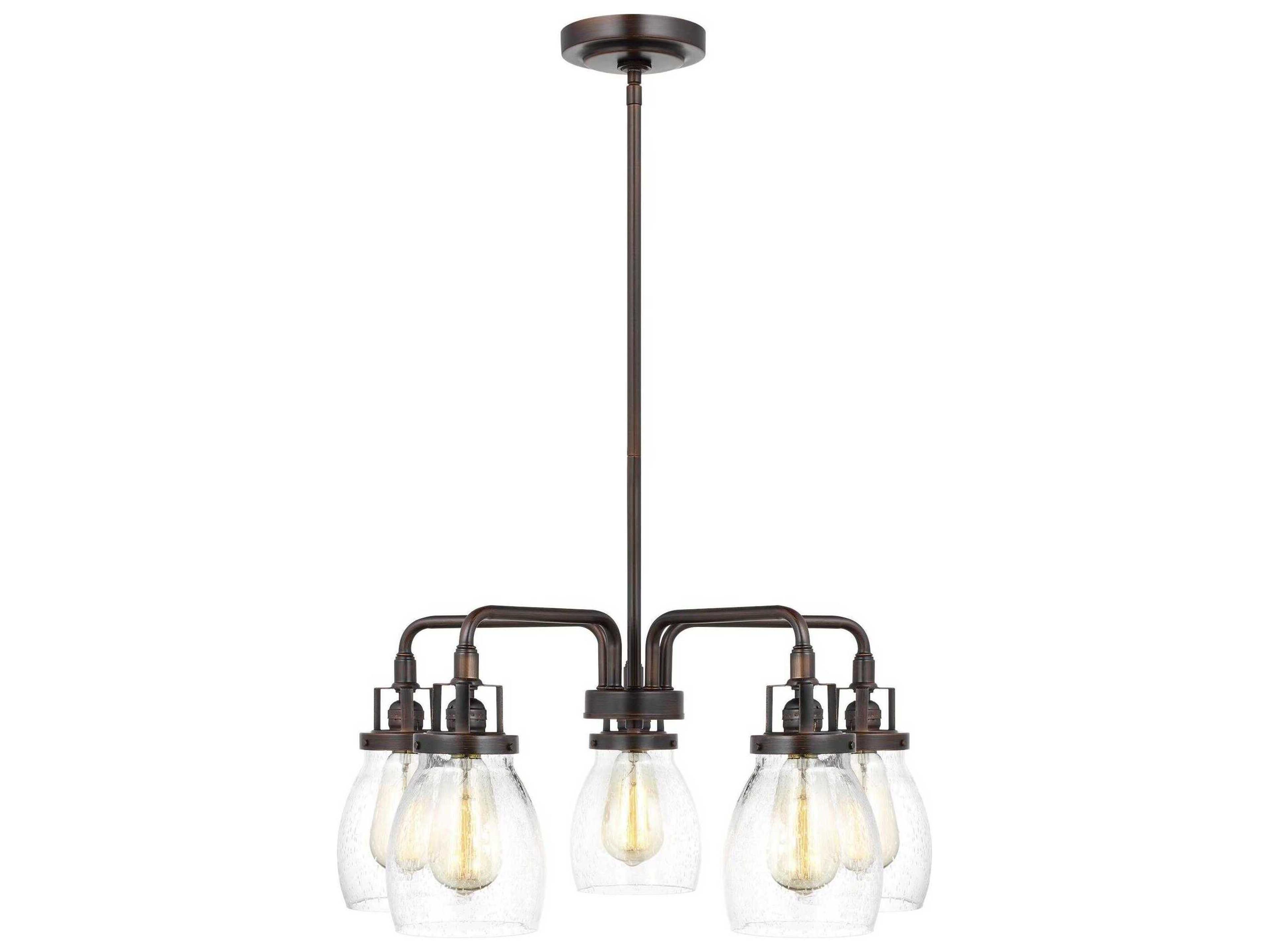 Generation Lighting Belton 5-Light Bronze Glass Chandelier