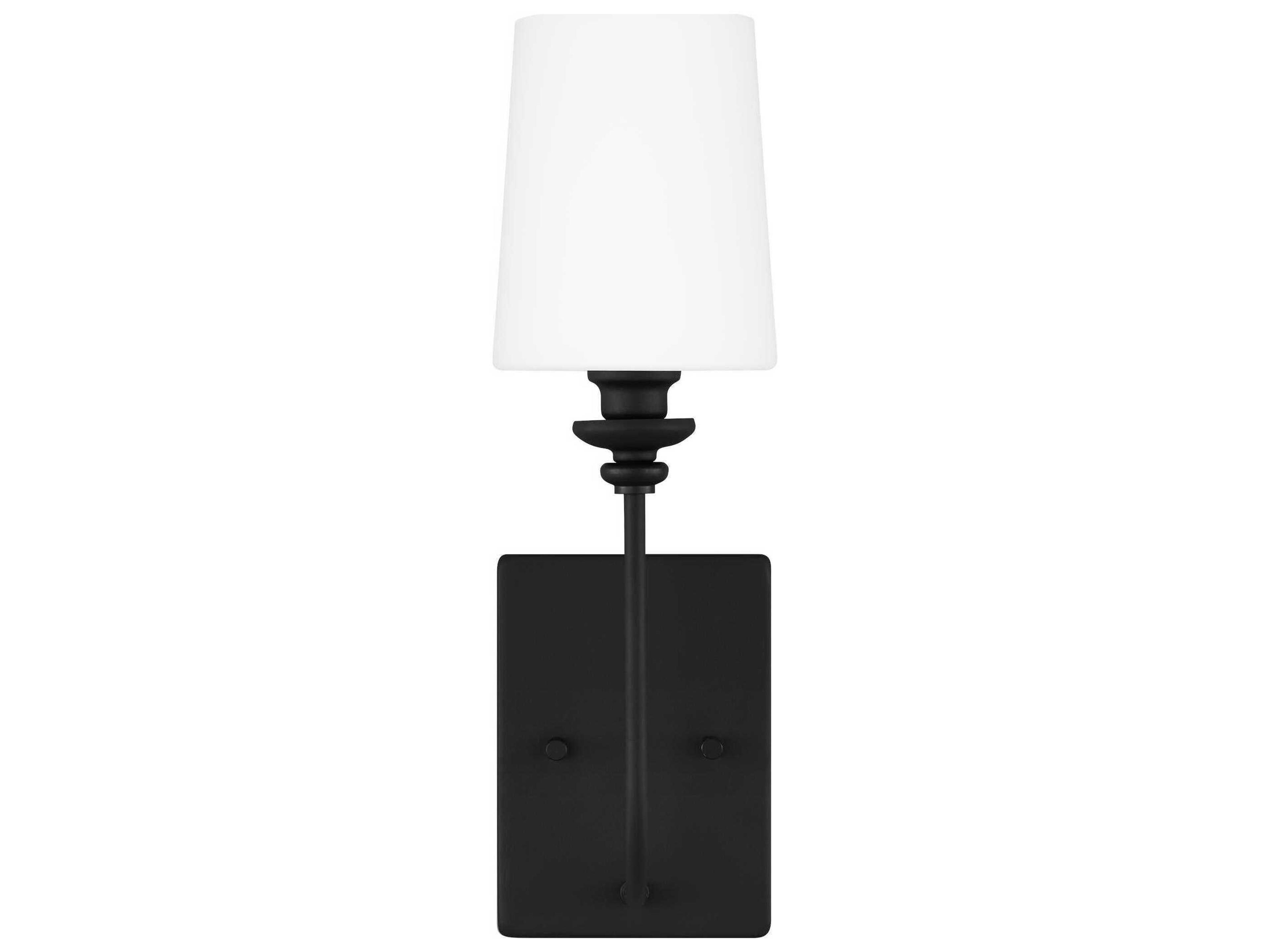 Generation Lighting Bellevue 1-Light Midnight Black Wall Sconce