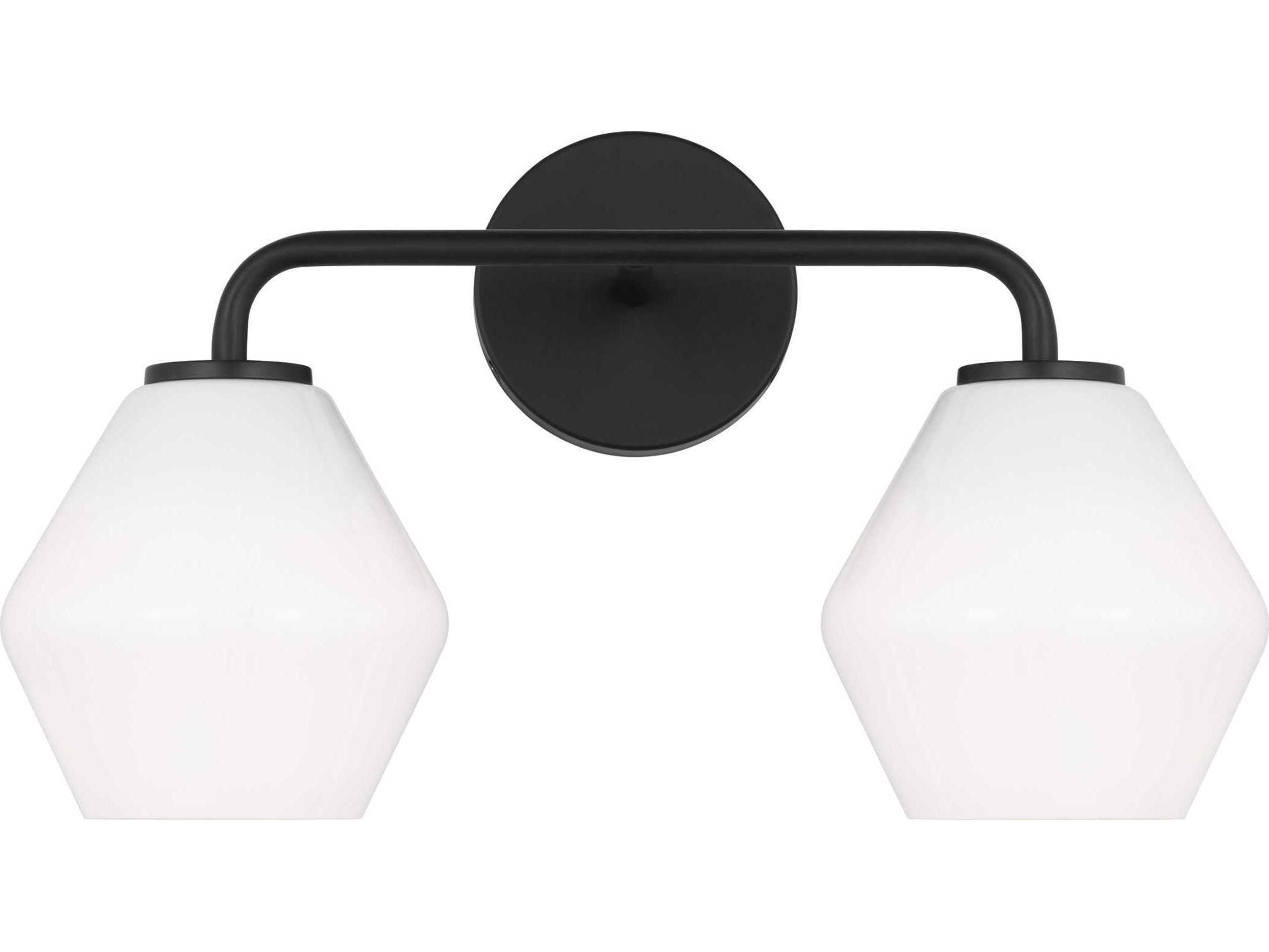 Generation Lighting Jett 2-Light Midnight Black Vanity Light