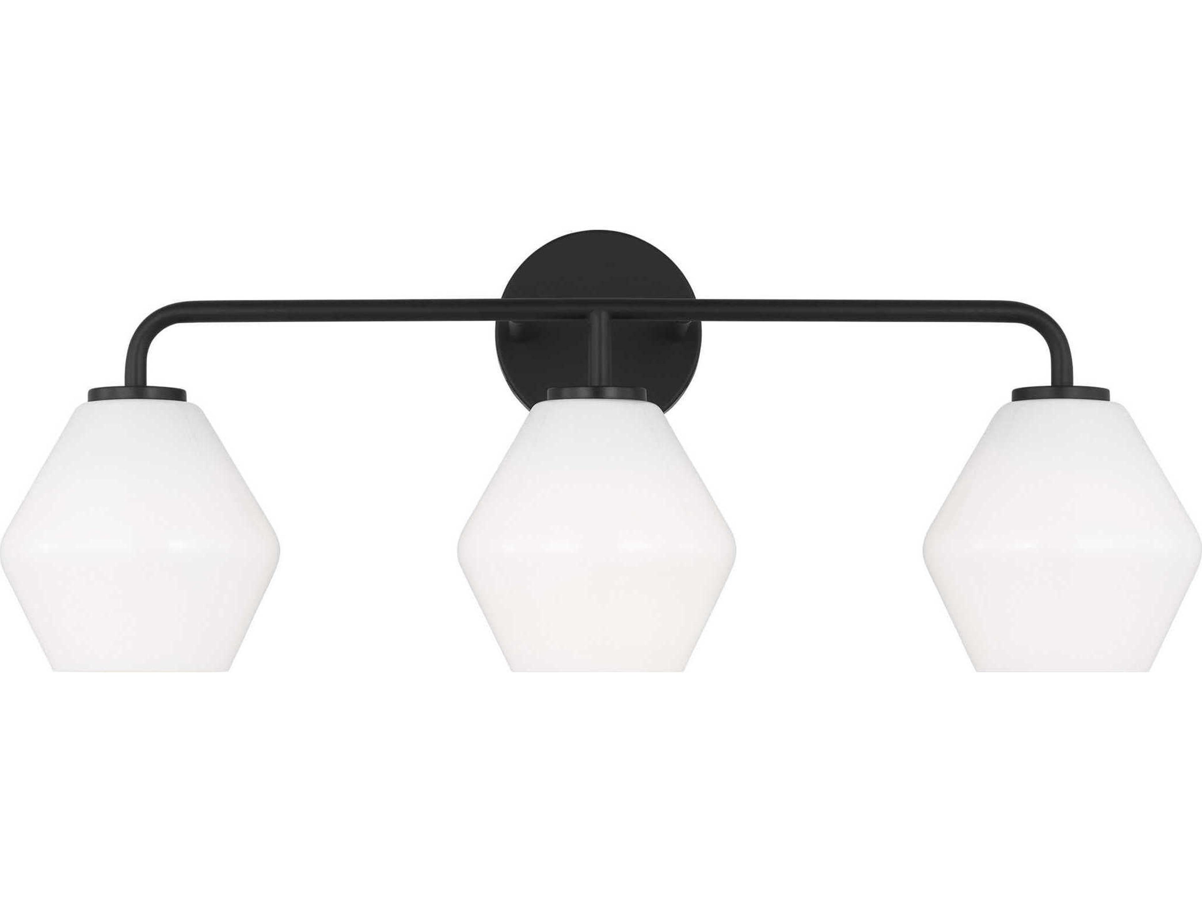 Generation Lighting Jett 3-Light Midnight Black Vanity Light