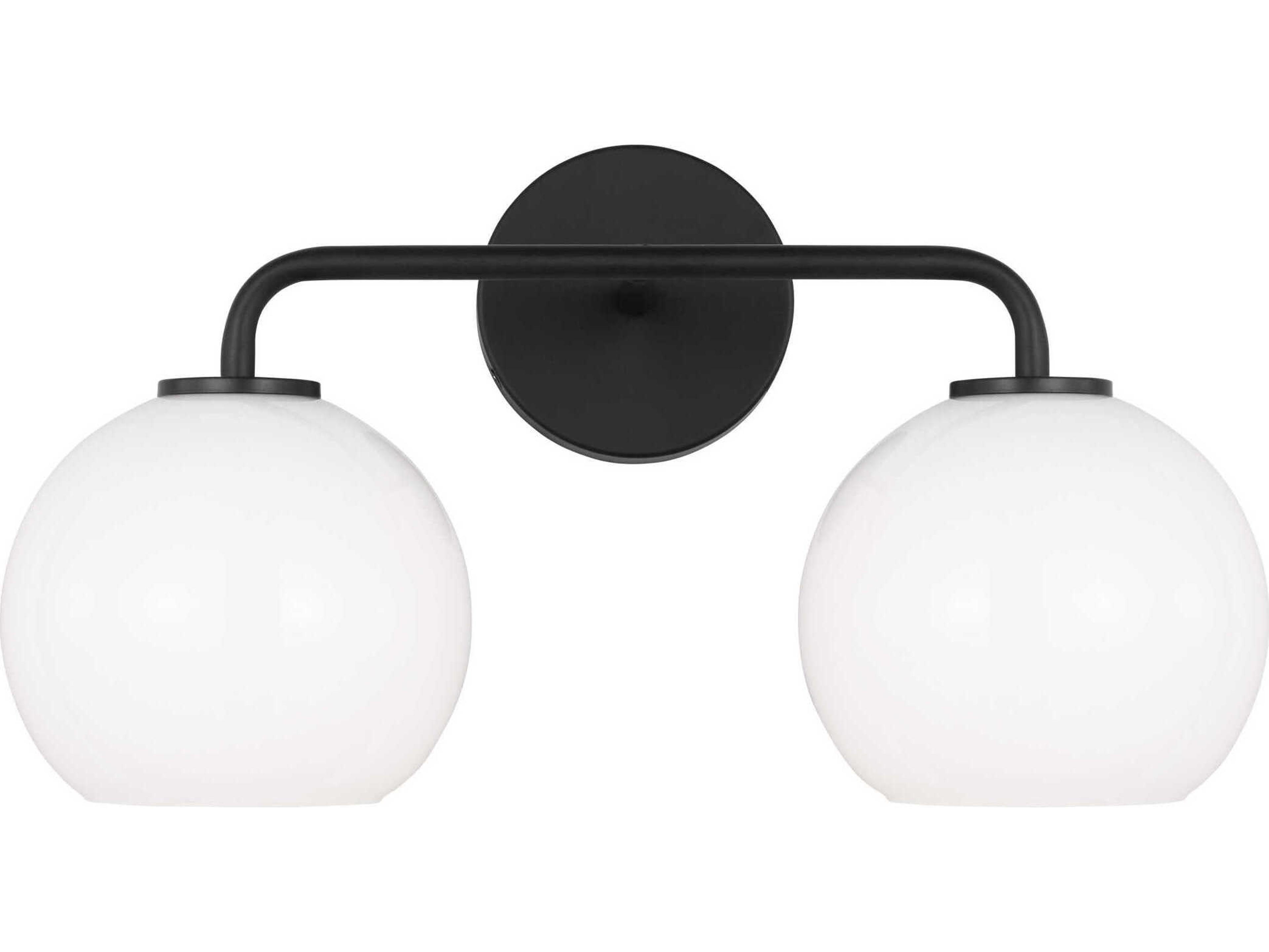 Generation Lighting Orley 2-Light Midnight Black Vanity Light