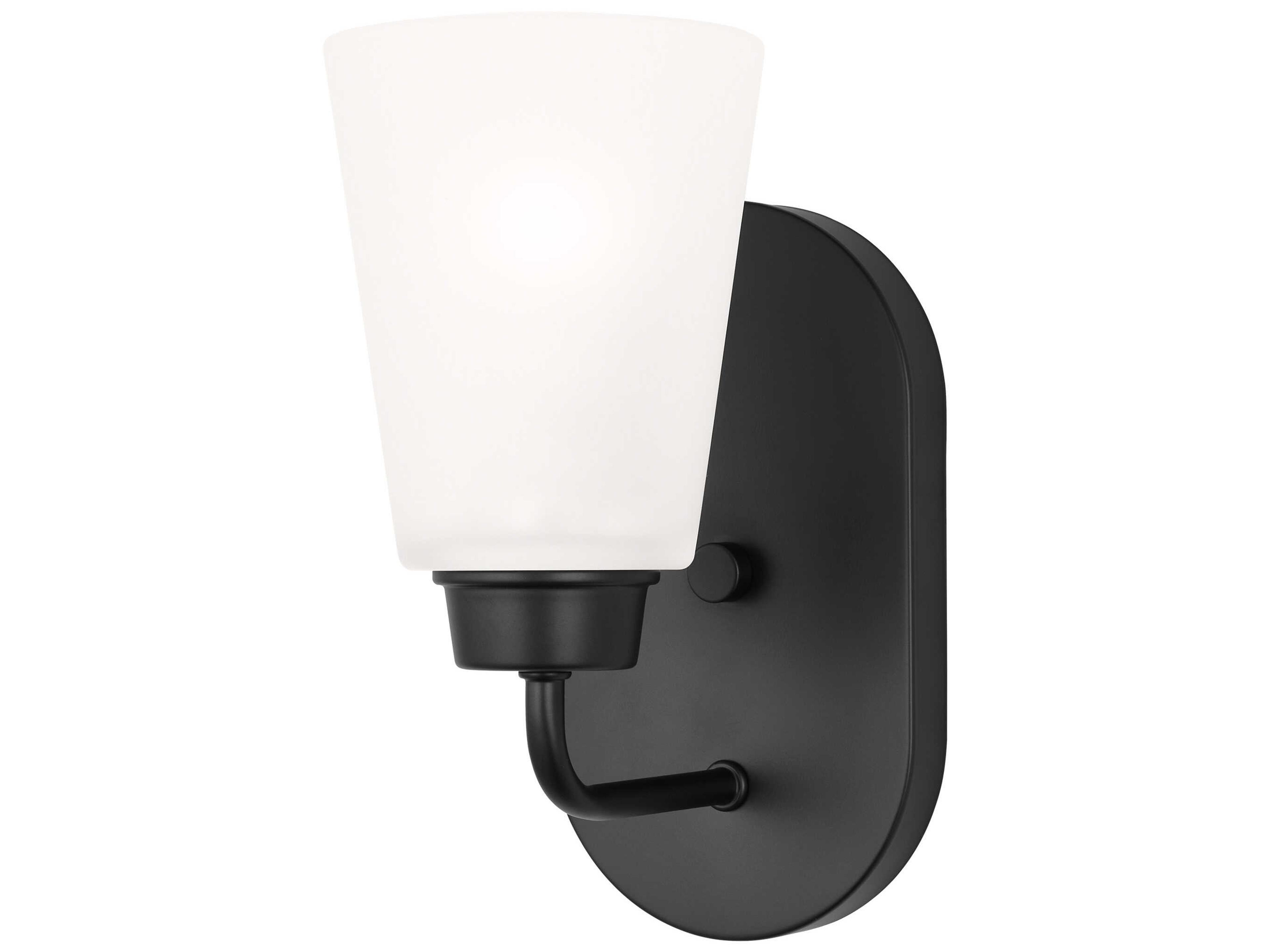 Generation Lighting Kerrville 1-Light Midnight Black Wall Sconce