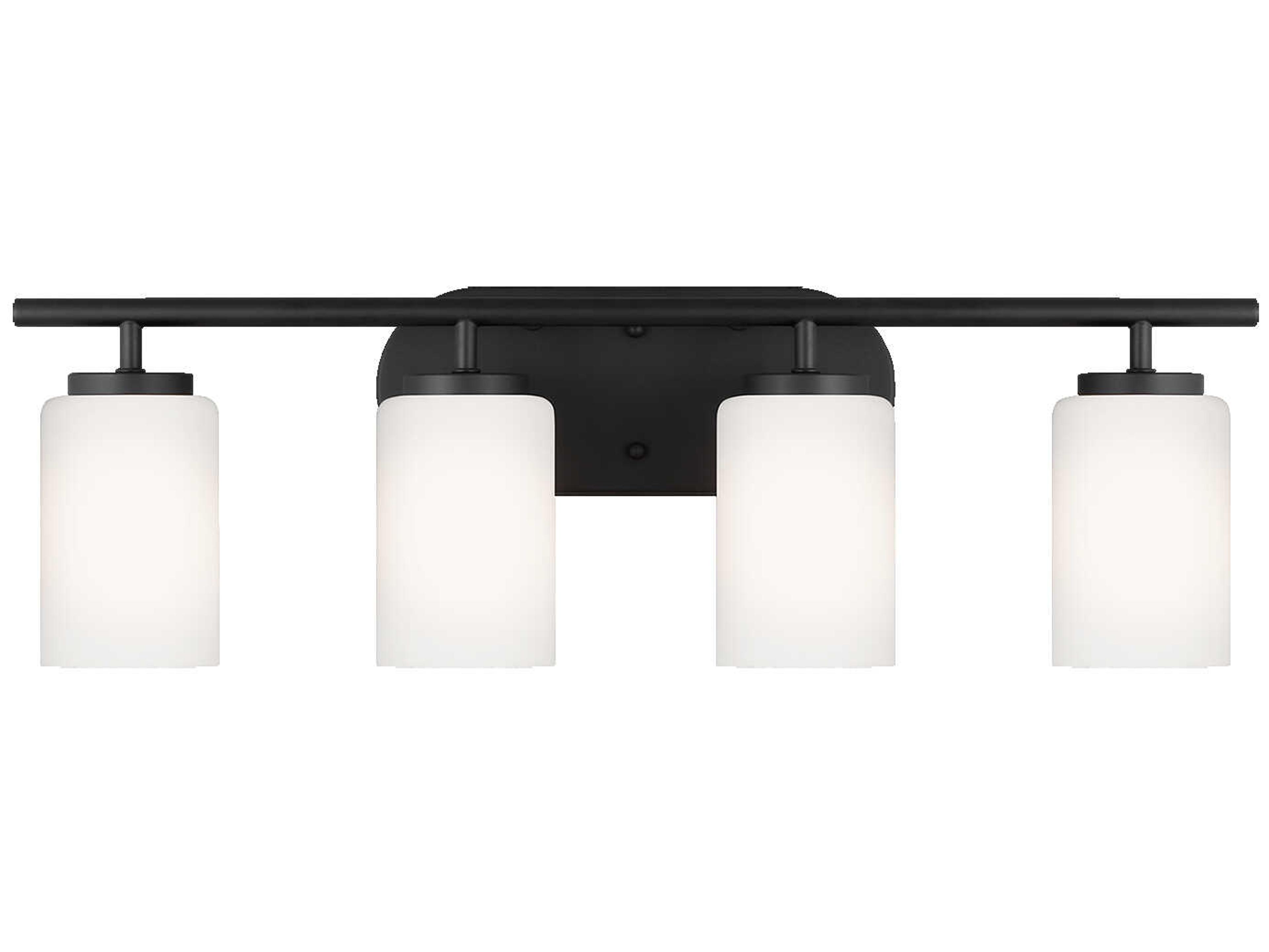 Generation Lighting Oslo 4-Light Midnight Black Glass Vanity Light