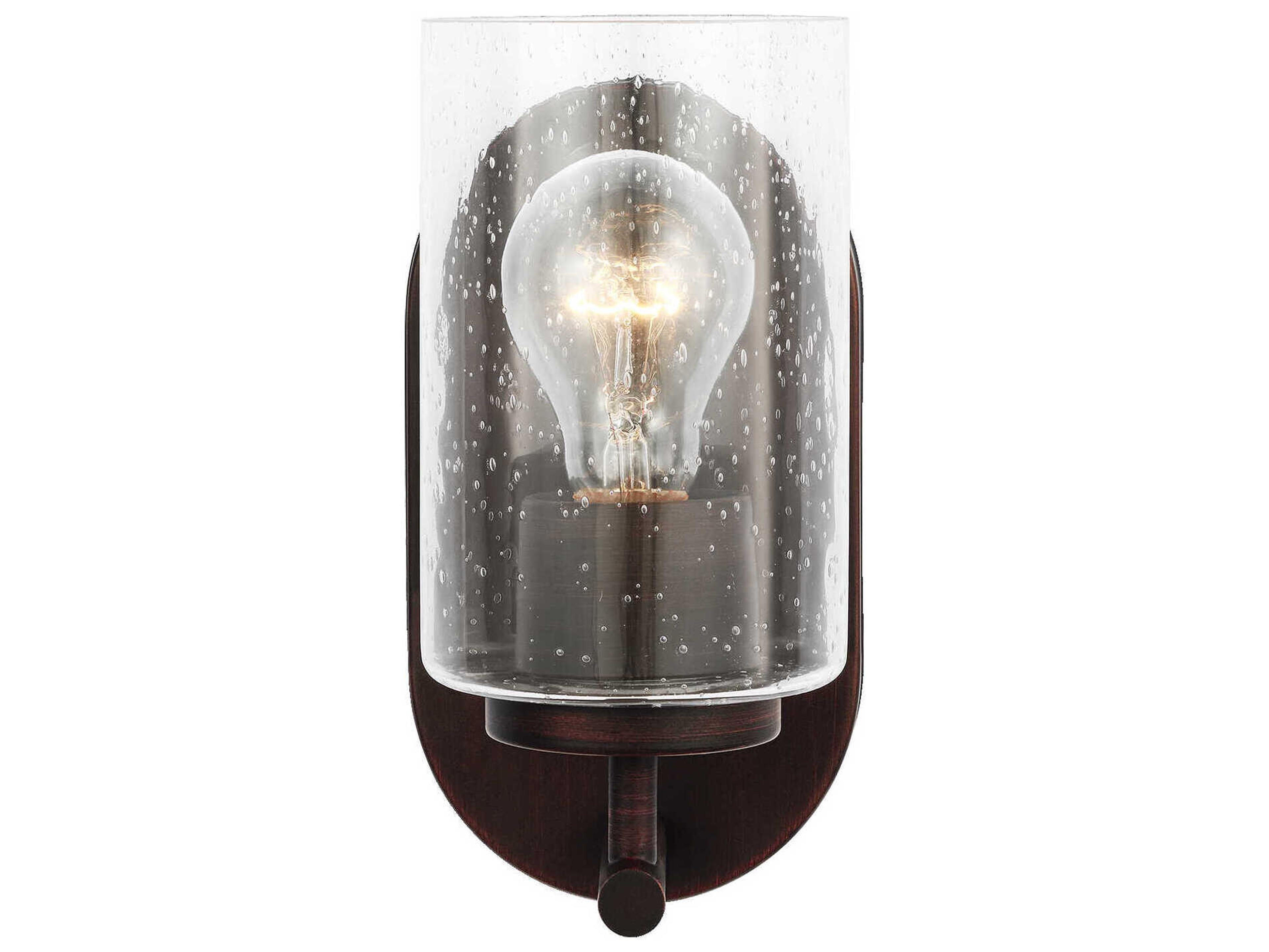 Generation Lighting Oslo 1-Light Bronze Glass Wall Sconce