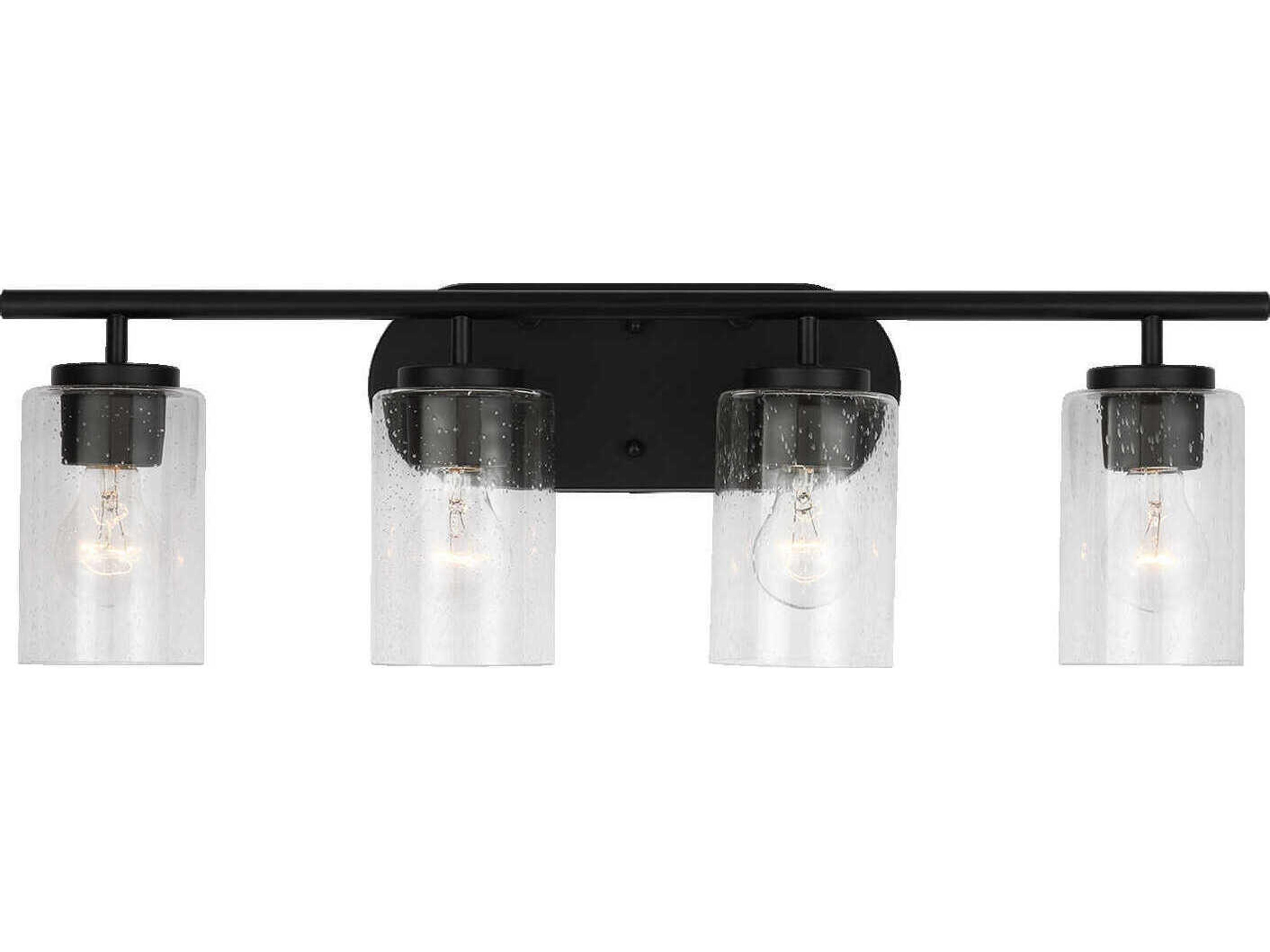 Generation Lighting Oslo 4-Light Midnight Black Glass Vanity Light