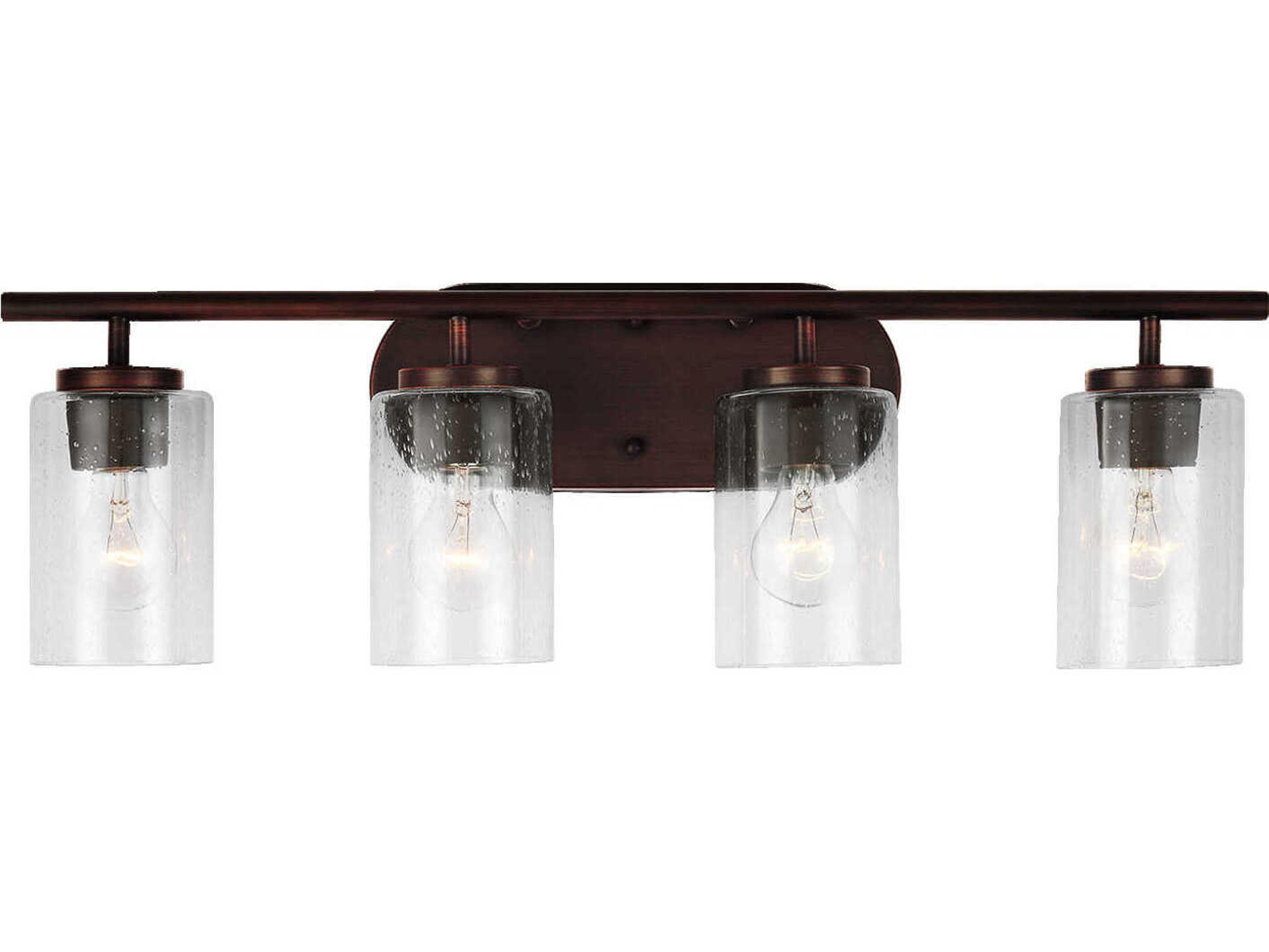 Generation Lighting Oslo 4-Light Bronze Glass Vanity Light
