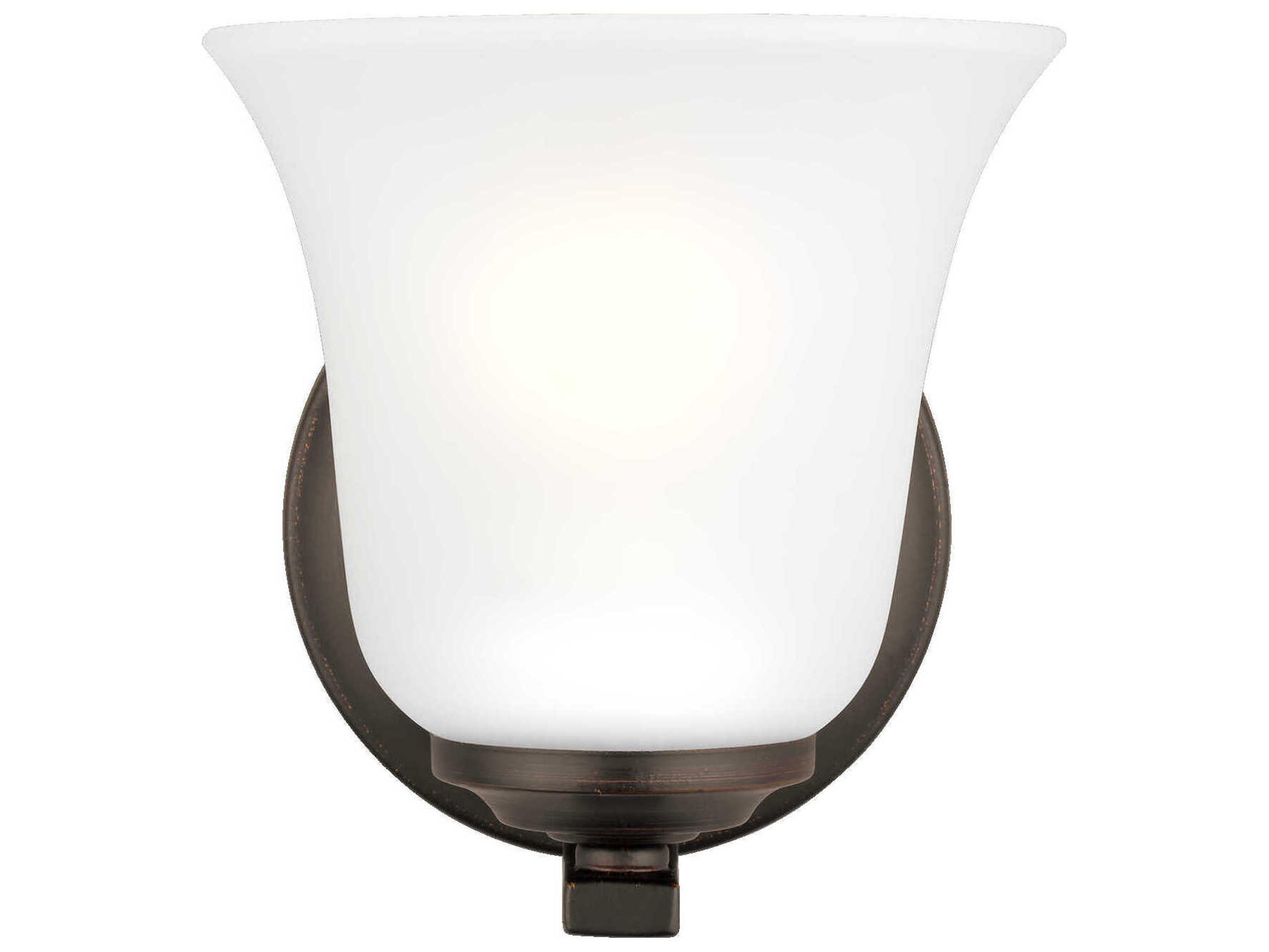 Generation Lighting Emmons 1-Light Bronze Glass Wall Sconce