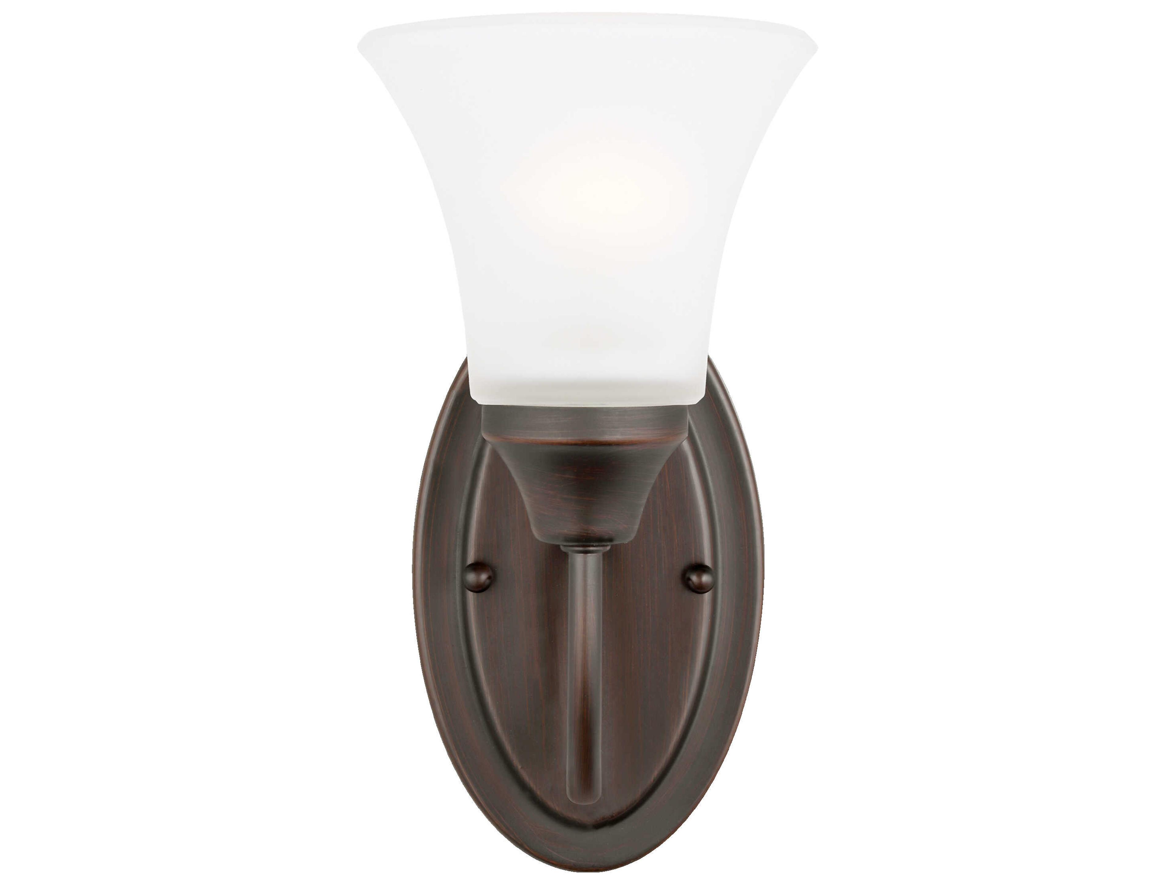 Generation Lighting Holman 1-Light Bronze Glass Wall Sconce