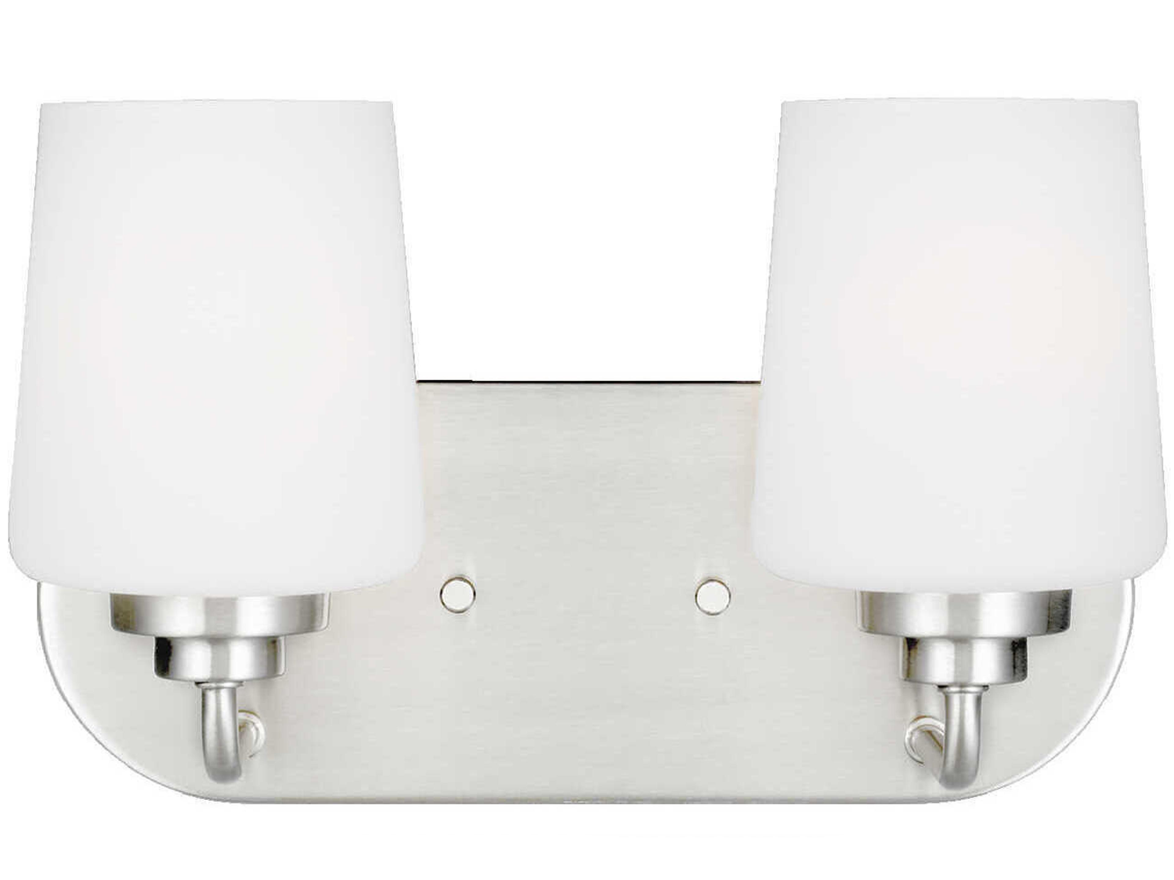 Generation Lighting Windom 2-Light Brushed Nickel Glass Vanity Light
