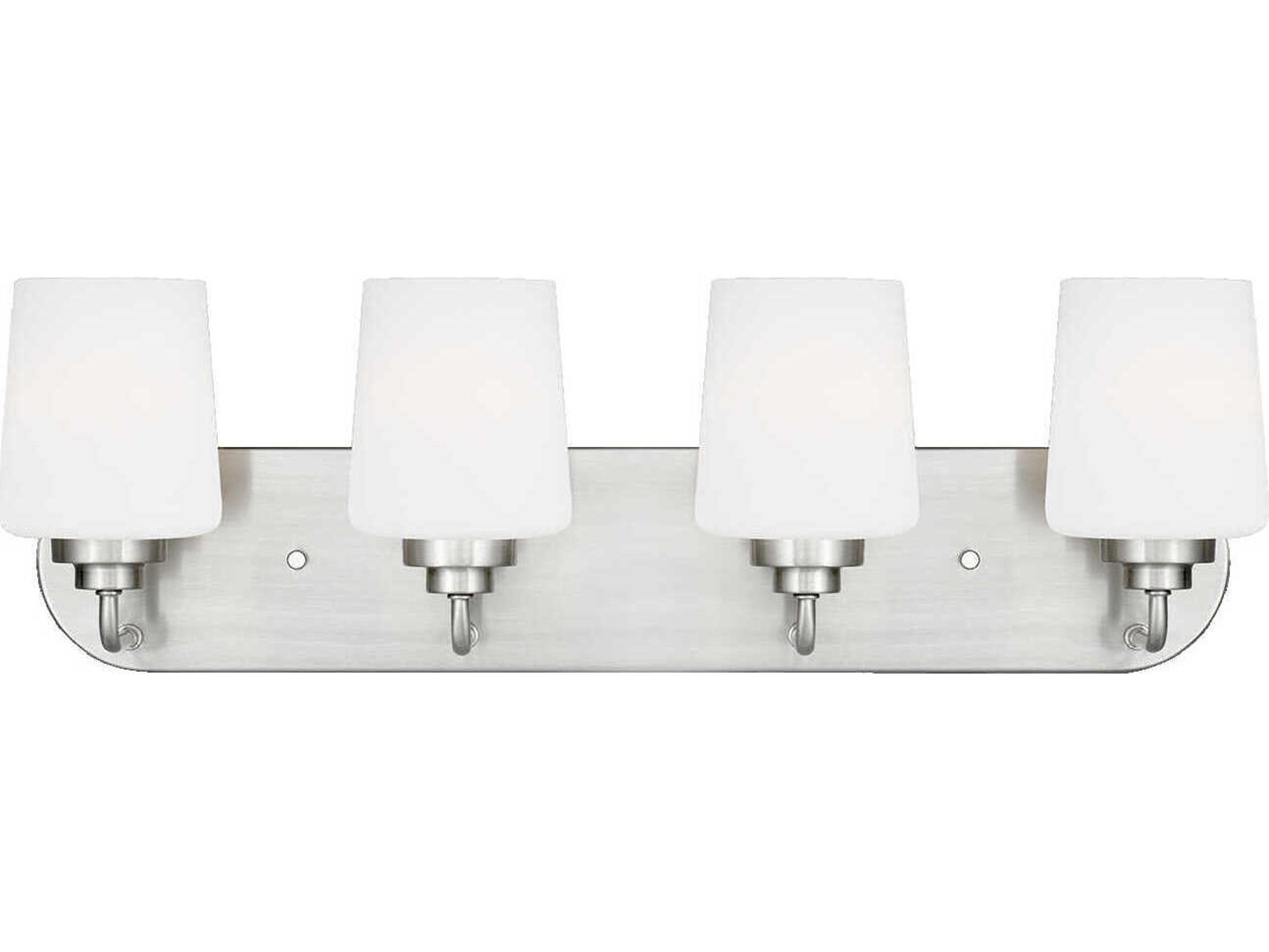 Generation Lighting Windom 4-Light Brushed Nickel Glass Vanity Light