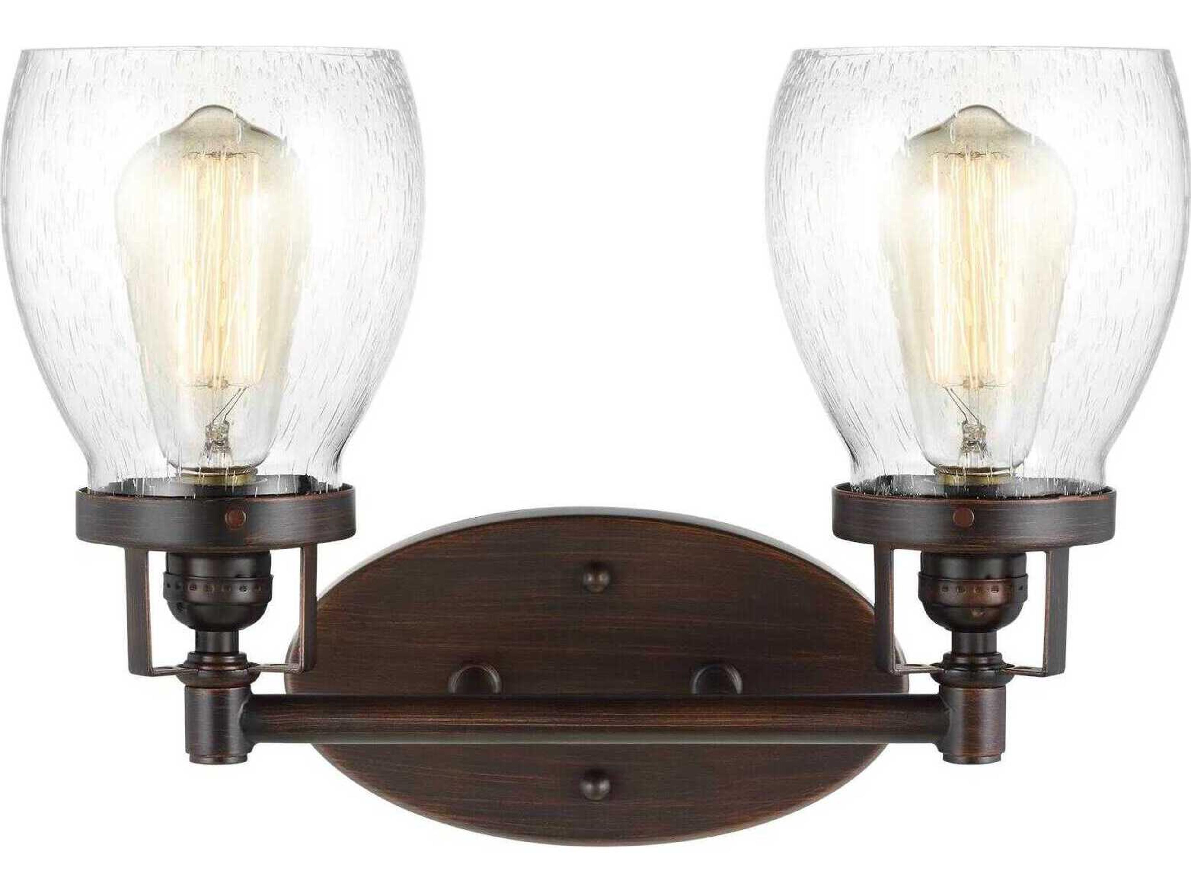 Generation Lighting Belton 2-Light Bronze Glass Vanity Light