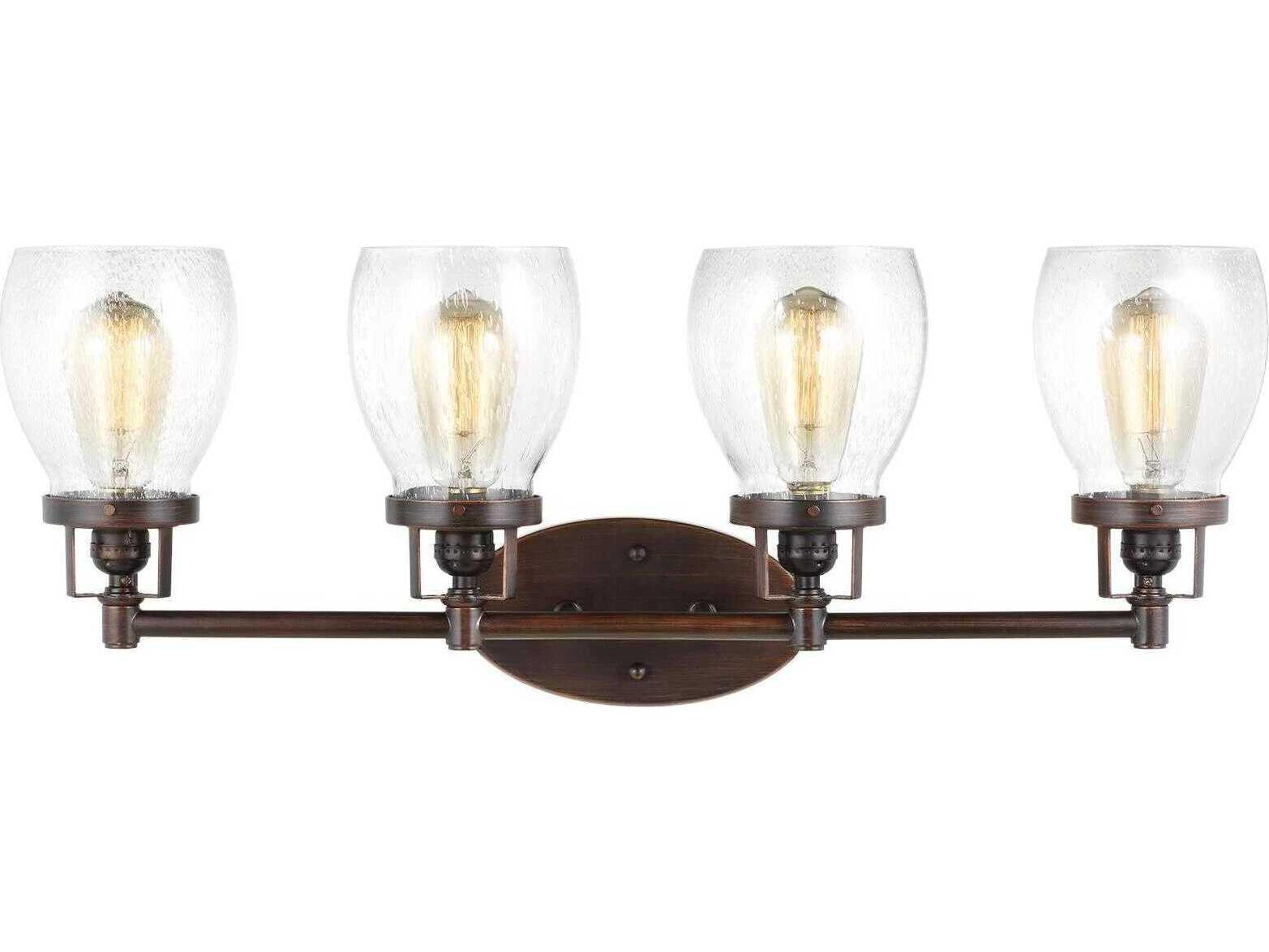 Generation Lighting Belton 4-Light Bronze Glass Vanity Light