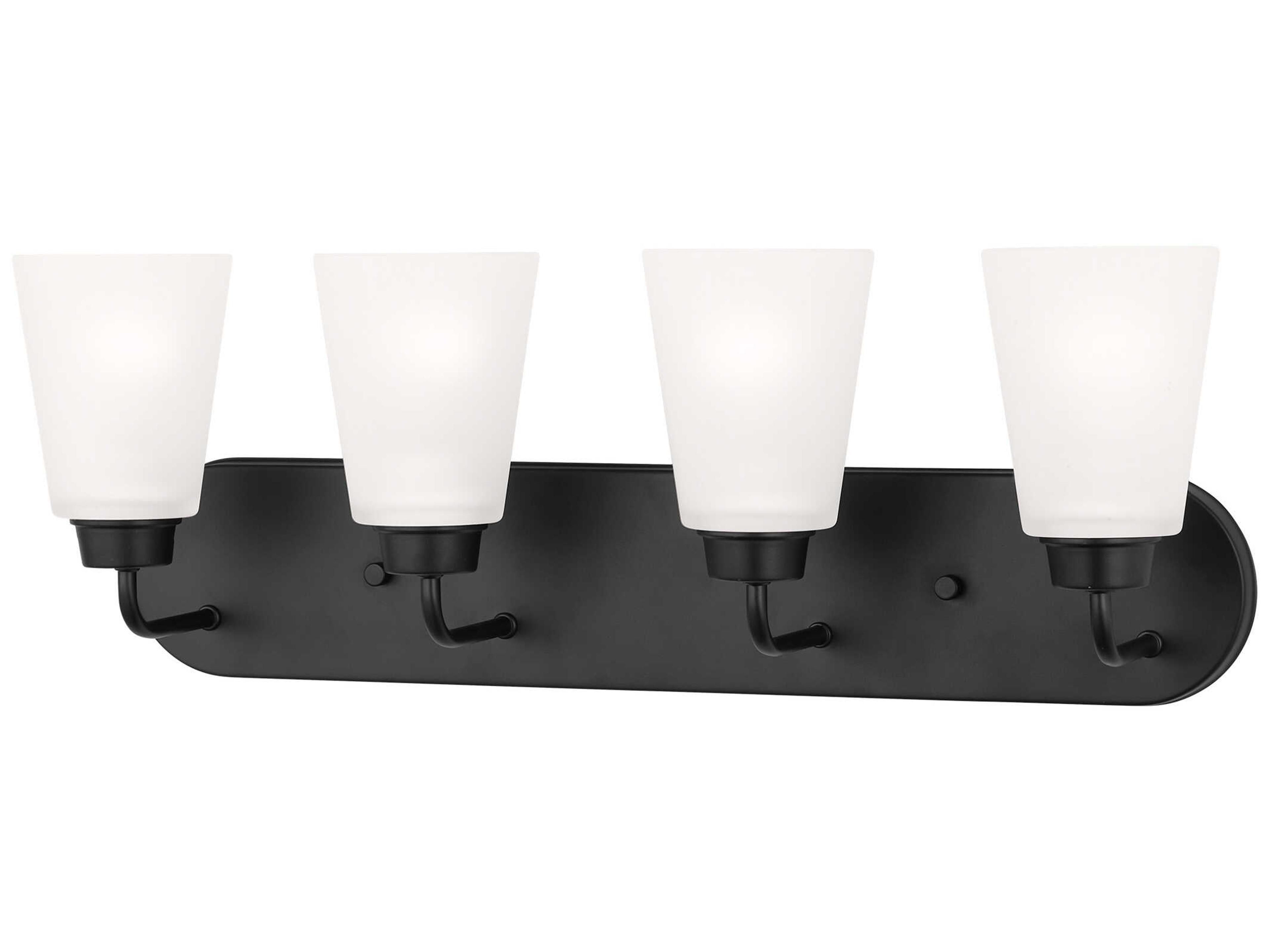 Generation Lighting Kerrville 4-Light Midnight Black Vanity Light