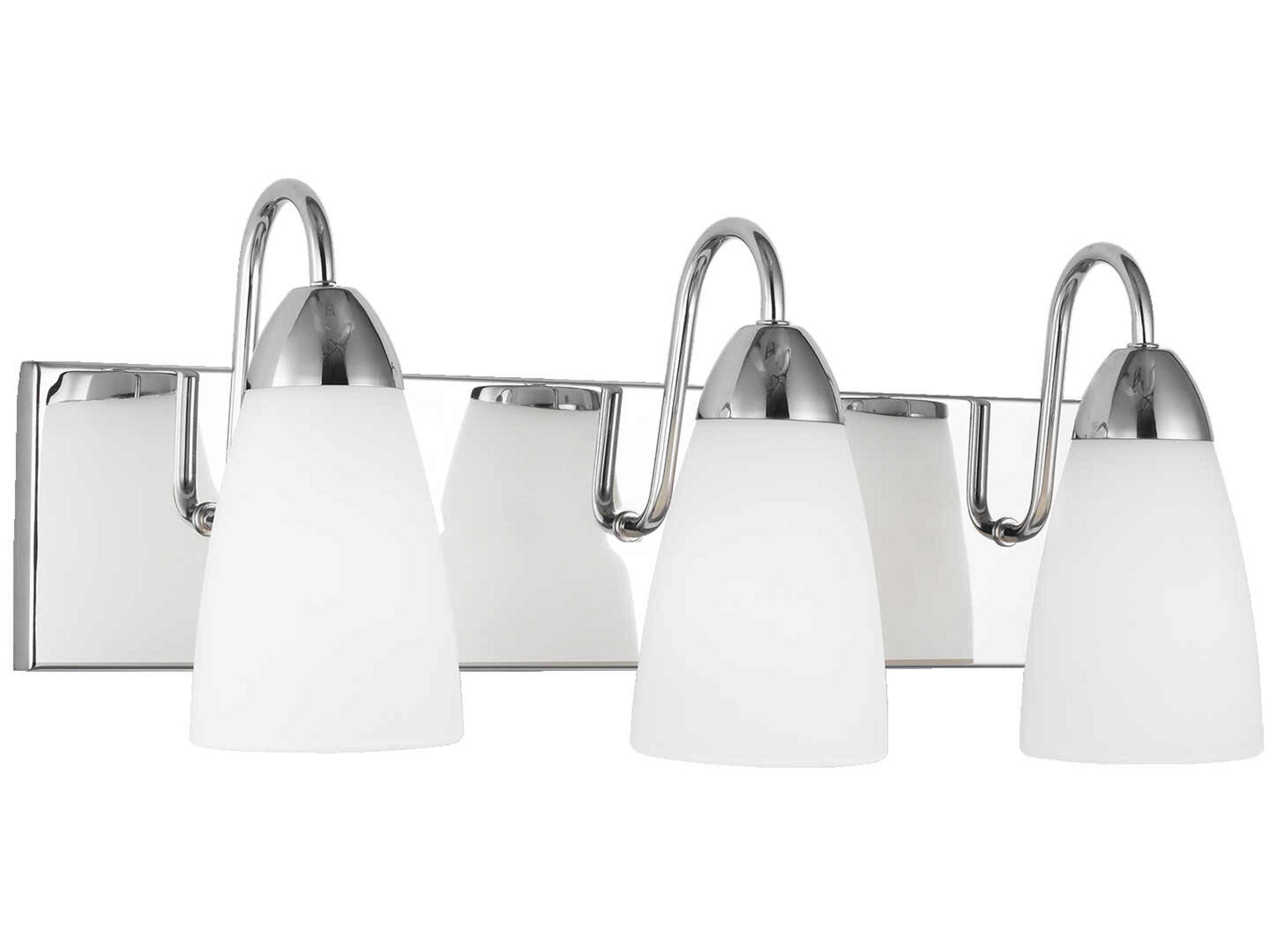 Generation Lighting Seville 3-Light Chrome Glass Vanity Light