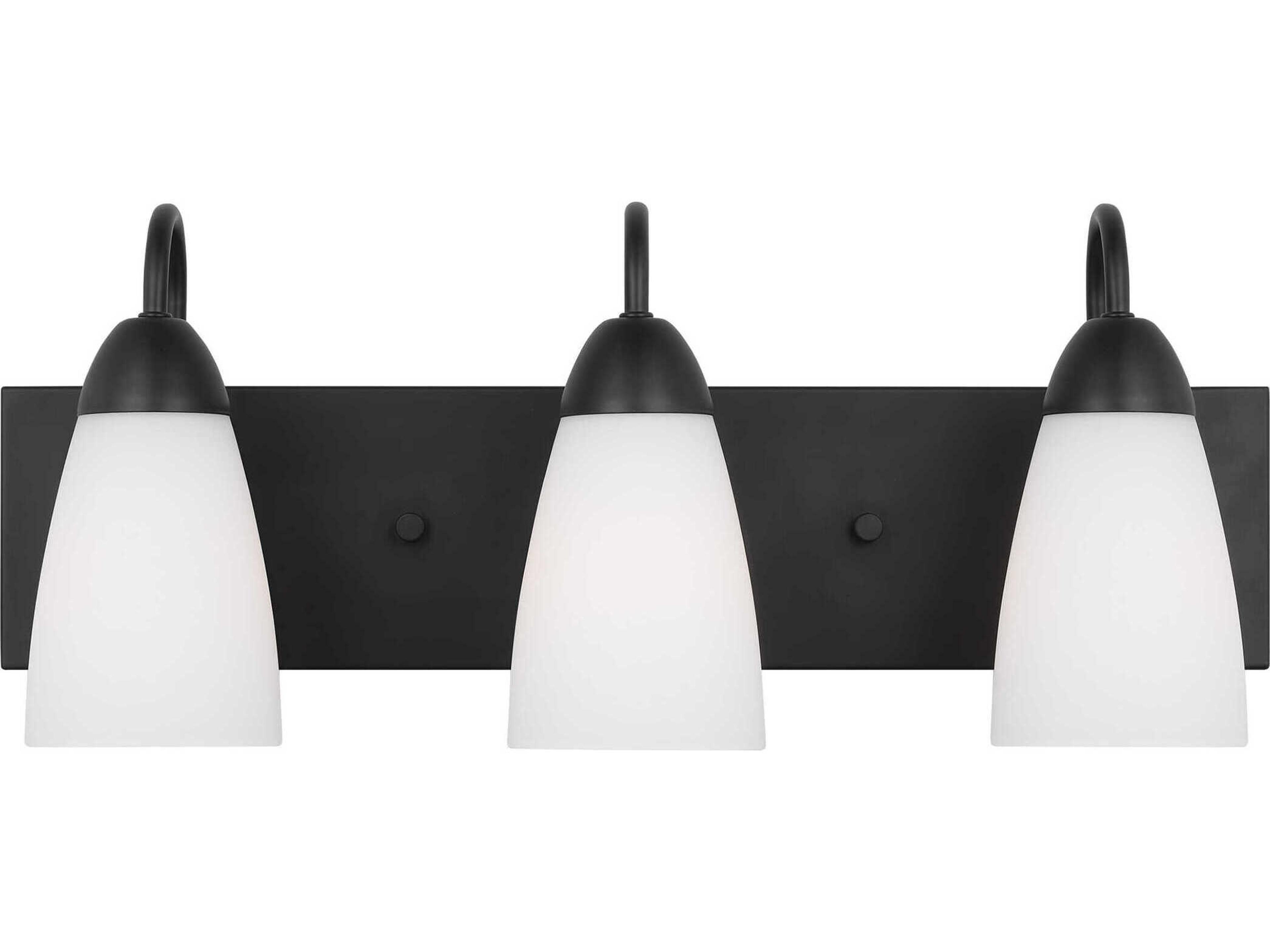 Generation Lighting Seville 3-Light Midnight Black Vanity Light
